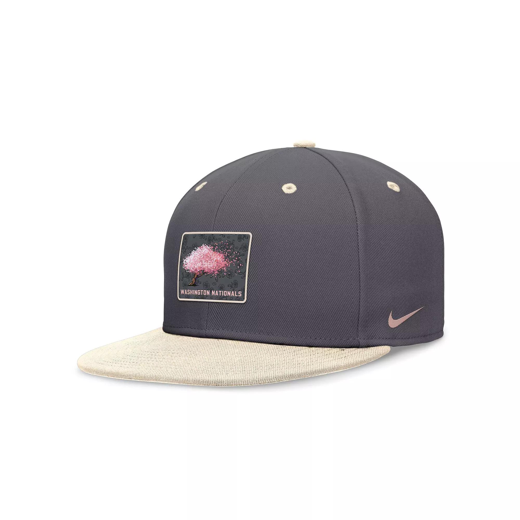 Men's Nike Graphite/Natural Washington Nationals City Connect True Fitted Hat,  Product Image