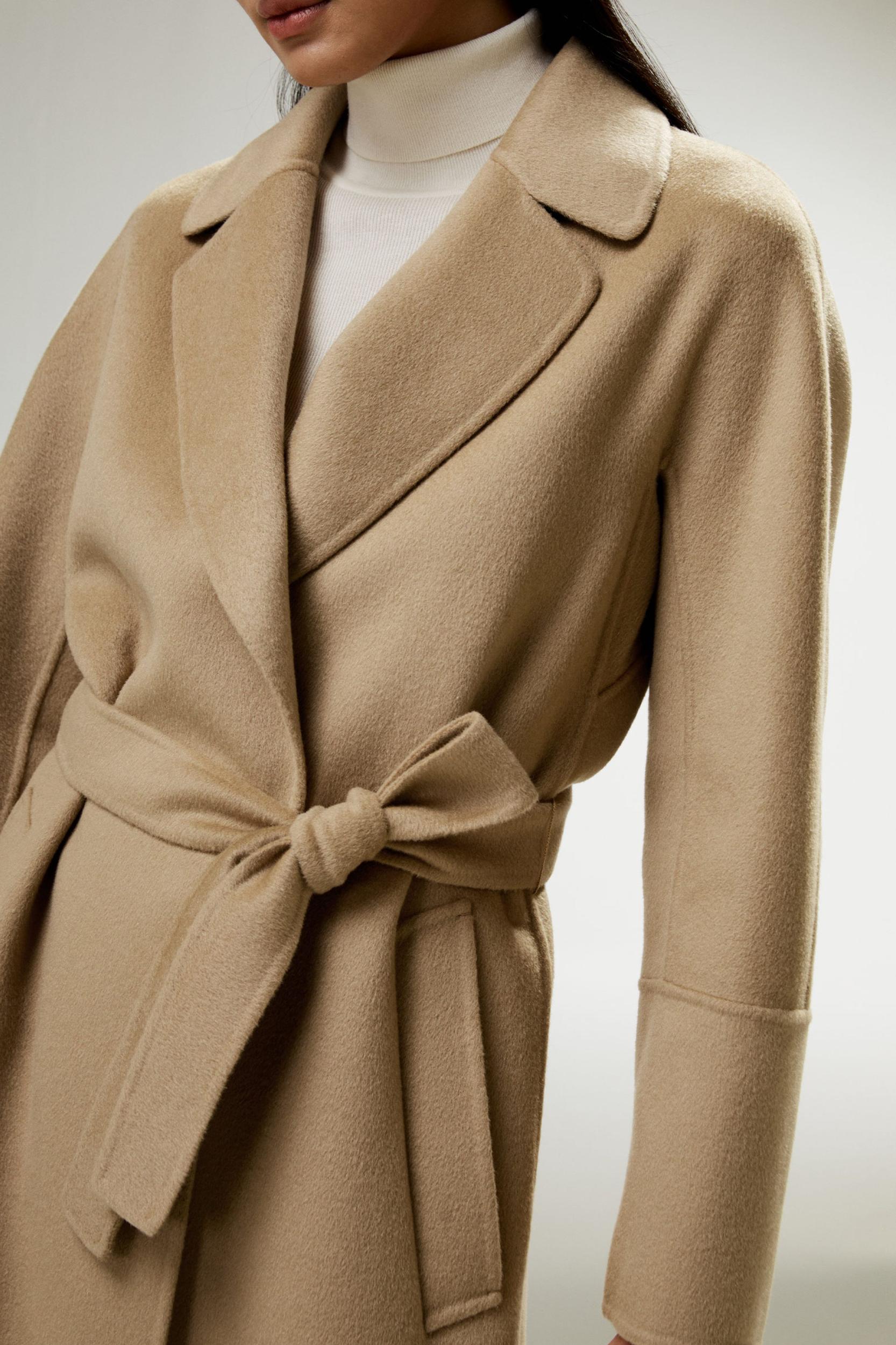 Double-faced Wool-blend Robe Coat Product Image