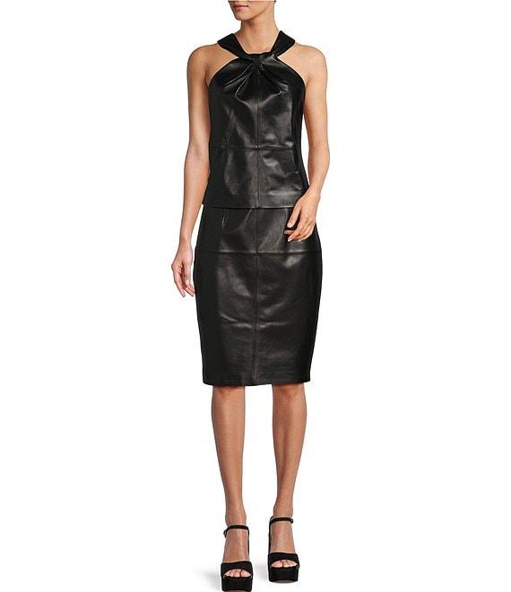 Antonio Melani Samantha Coordinating Leather Pencil Skirt Product Image