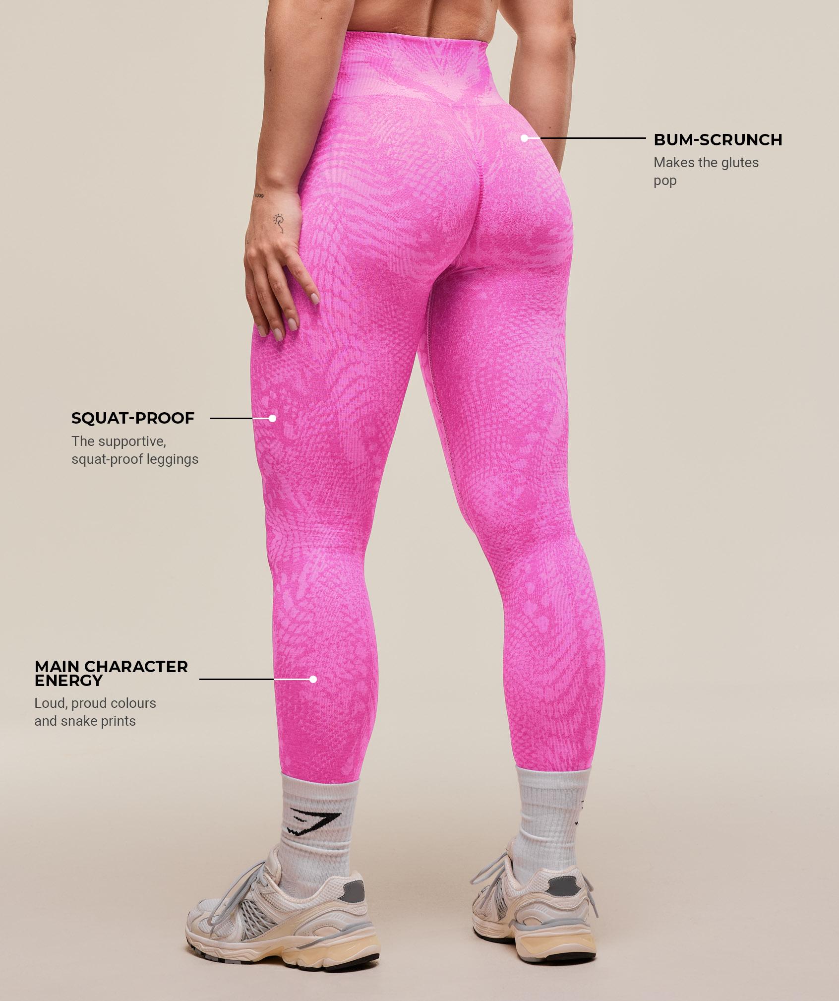 Gymshark Adapt Animal X Whitney Seamless Leggings - Sour Pink/Vibrant Pink Female Product Image