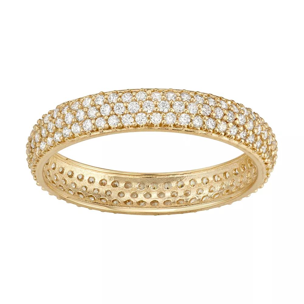 Designs by Gioelli 10k Gold Cubic Zirconia Pave Band, Women's,  Product Image