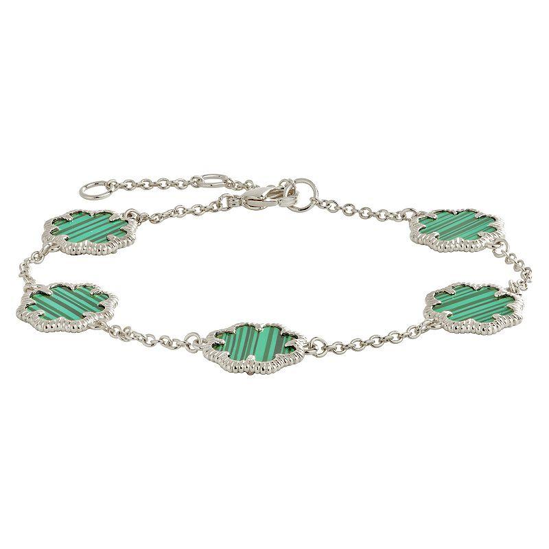 MC Collective Abalone Flower Medallion Station Bracelet, Women's,  Product Image