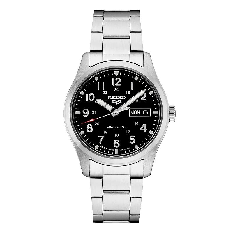 Seiko Mens Seiko 5 Sports Automatic Black Silicone Strap Watch Product Image