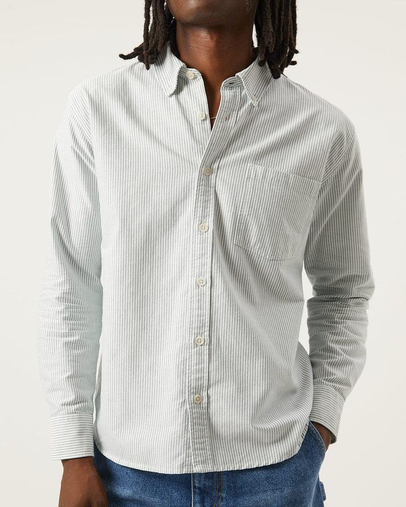 Stripe Oxford LS - Green Product Image