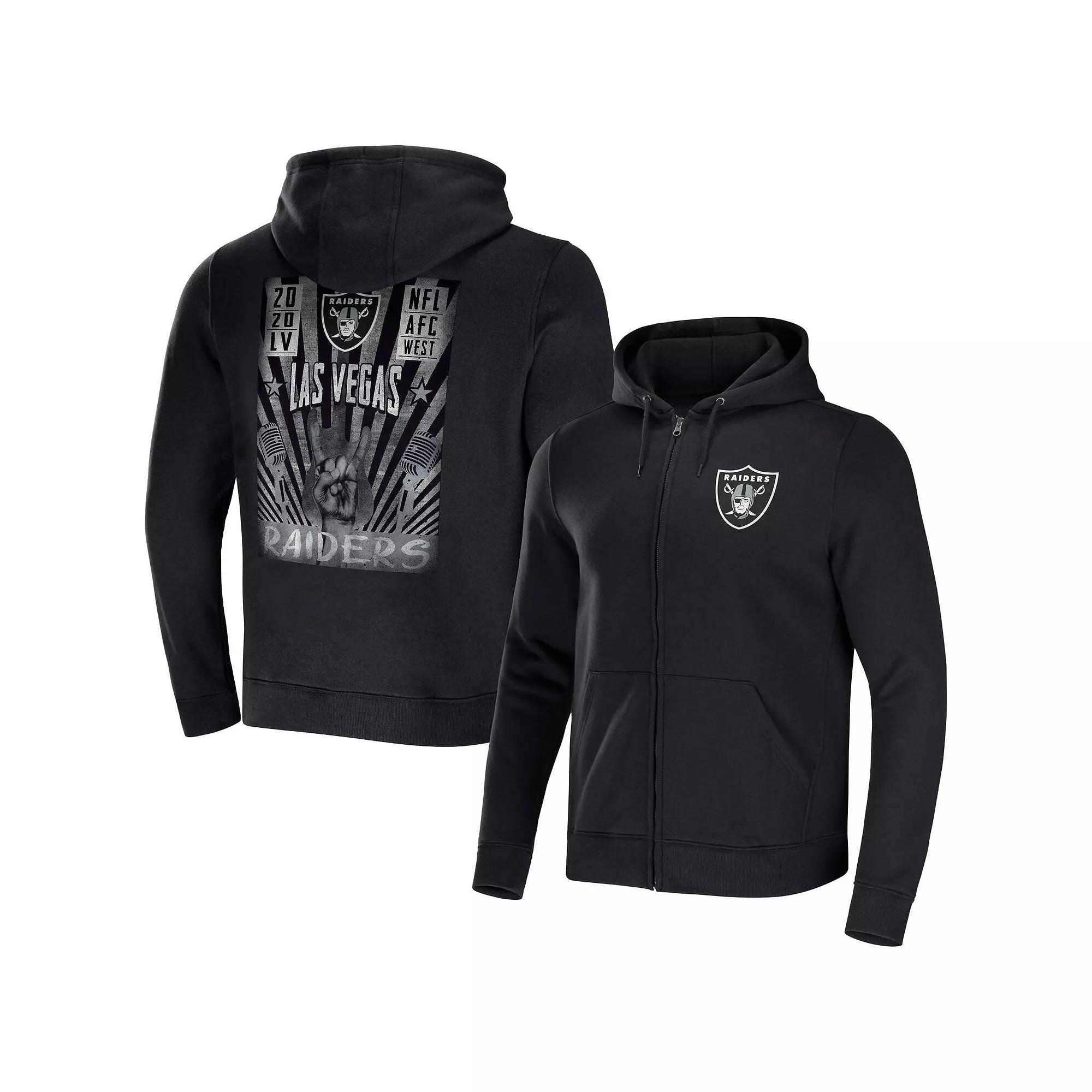 Men's NFL x Darius Rucker Collection by Fanatics Black Las Vegas Raiders Rocker Full-Zip Hoodie, Size: Large, Lvr Black Product Image