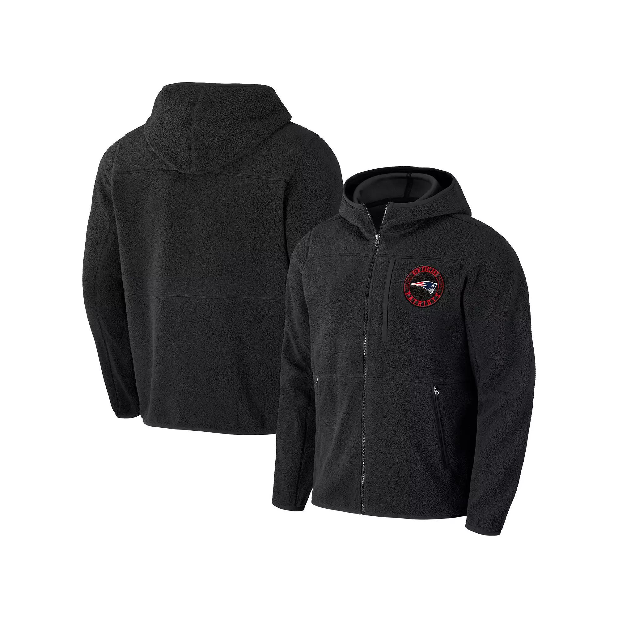 Men's NFL x Darius Rucker Collection by Fanatics Black New England Patriots Sherpa Full-Zip Hoodie,  Product Image