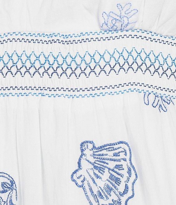 Lilly Pulitzer Zanna Castaway Embroidery V-Neck Sleeveless Fit-And-Flare Midi Dress Product Image