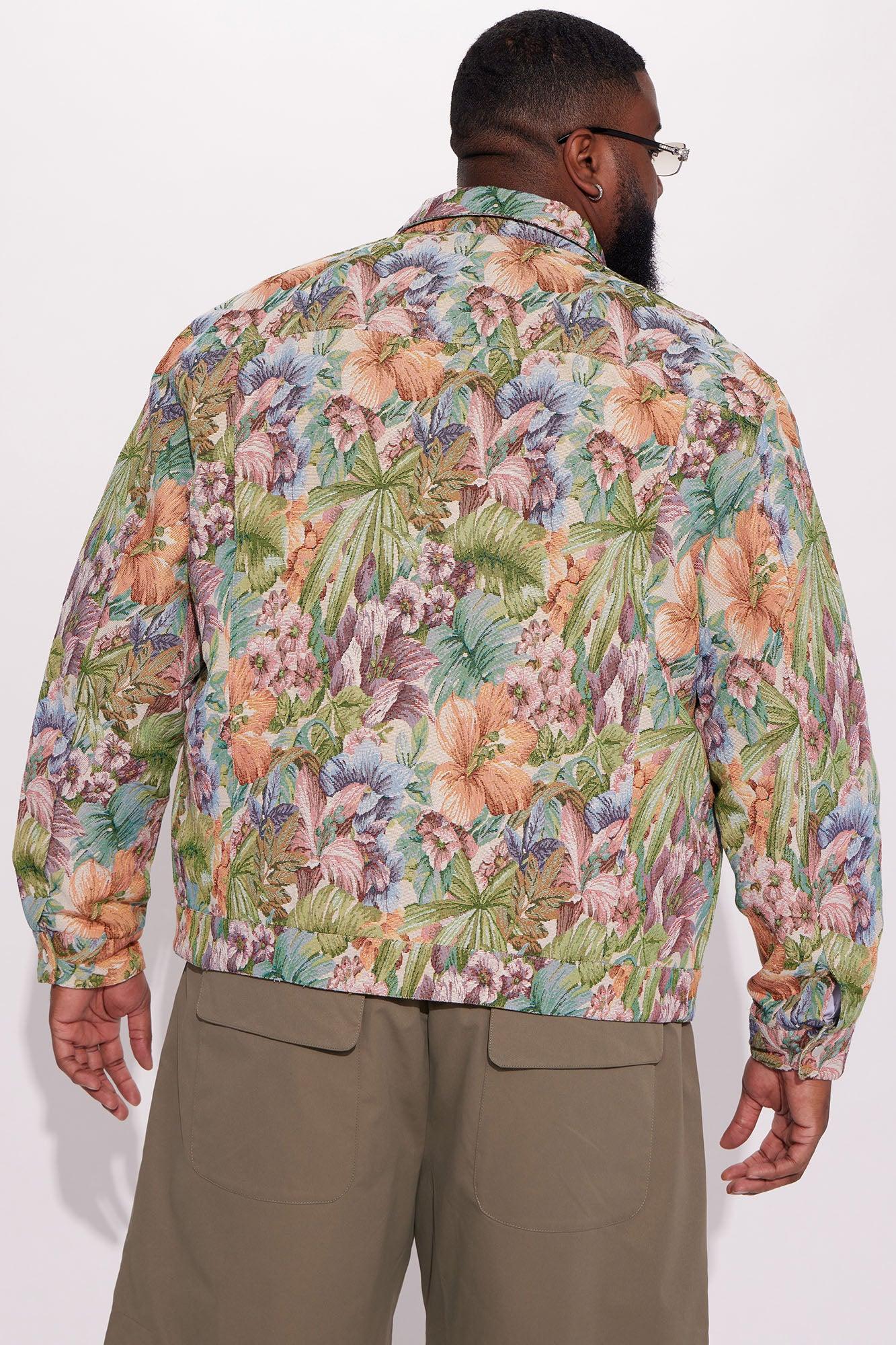 All You Need Is Tapestry Trucker Jacket - Green/combo Product Image