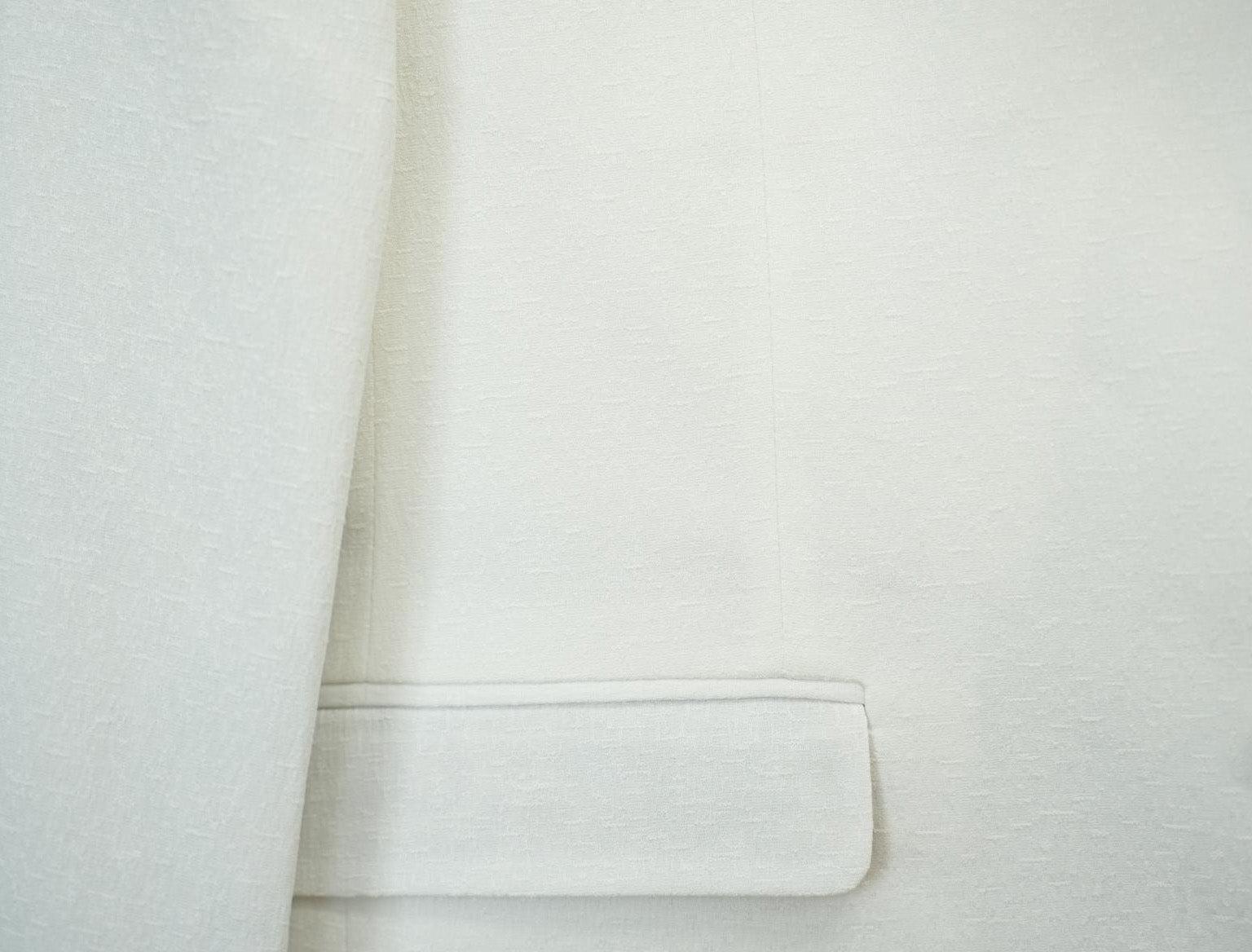 Off White Hybrid Fit Single Breasted Notch Lapel Jacket Product Image