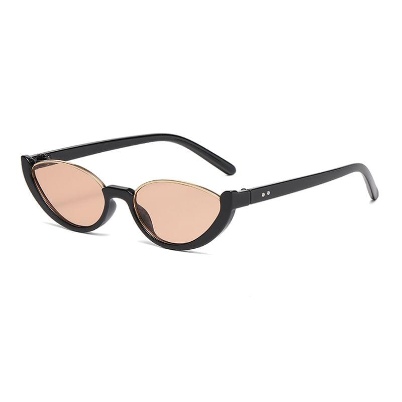 Small Oval Semi-Rimless Sunglasses Product Image