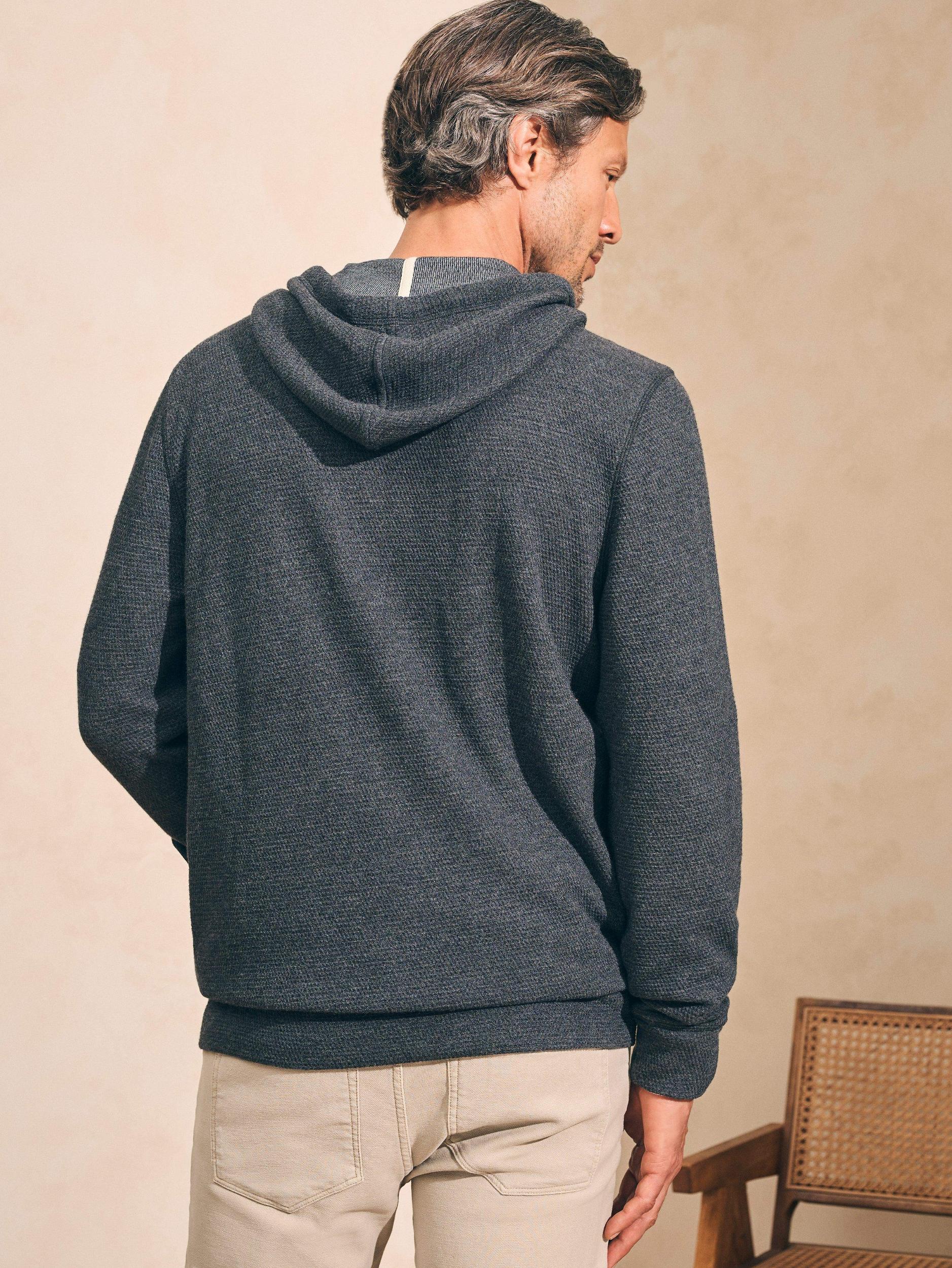 Surf Waffle Zip Hoodie - Ash Heather Male Product Image