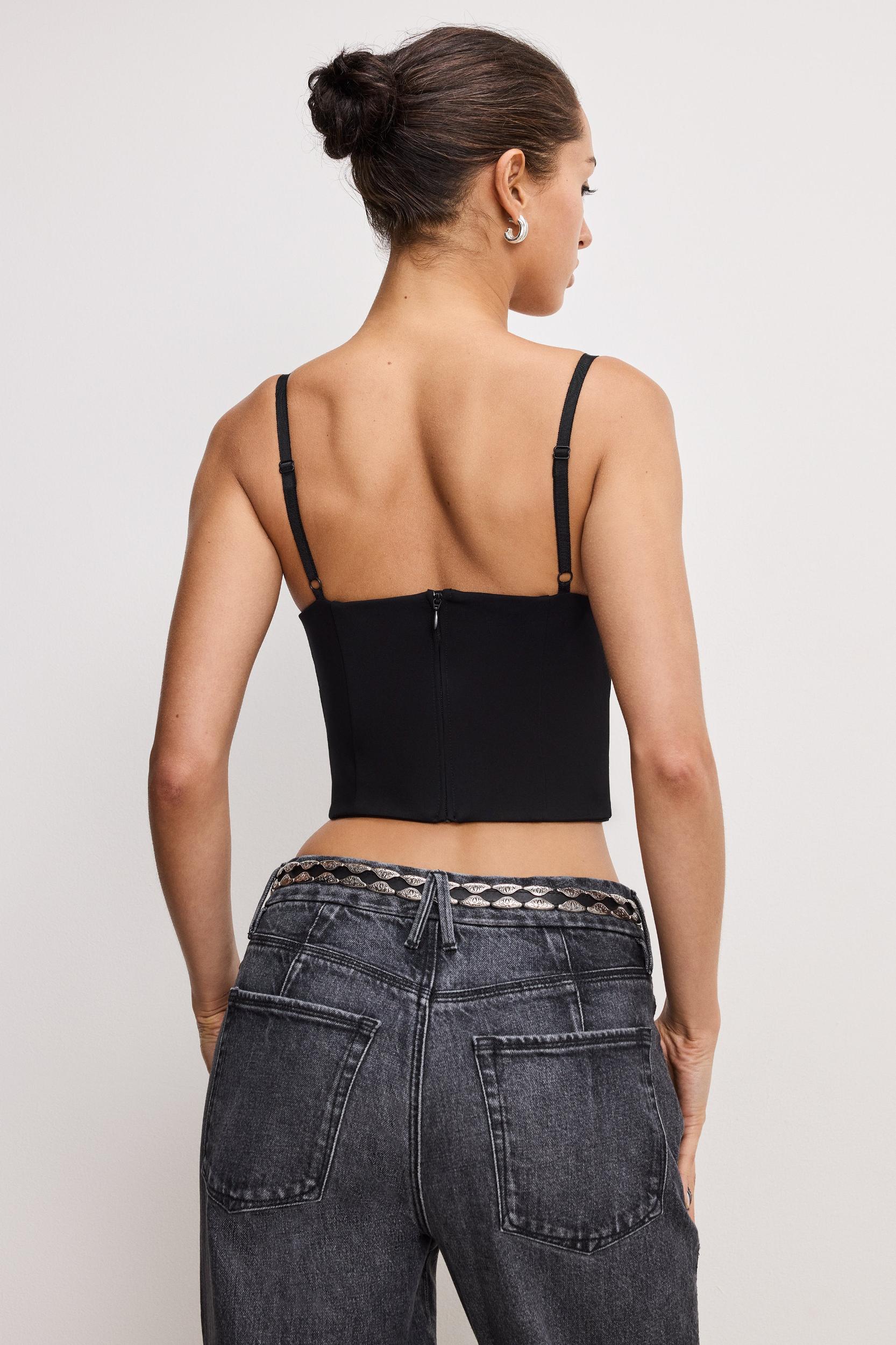 PONTE EMBELLISHED TOP | BLACK001 Product Image