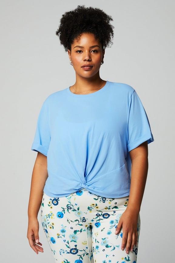 100% Cotton Front-Twist Tee Product Image
