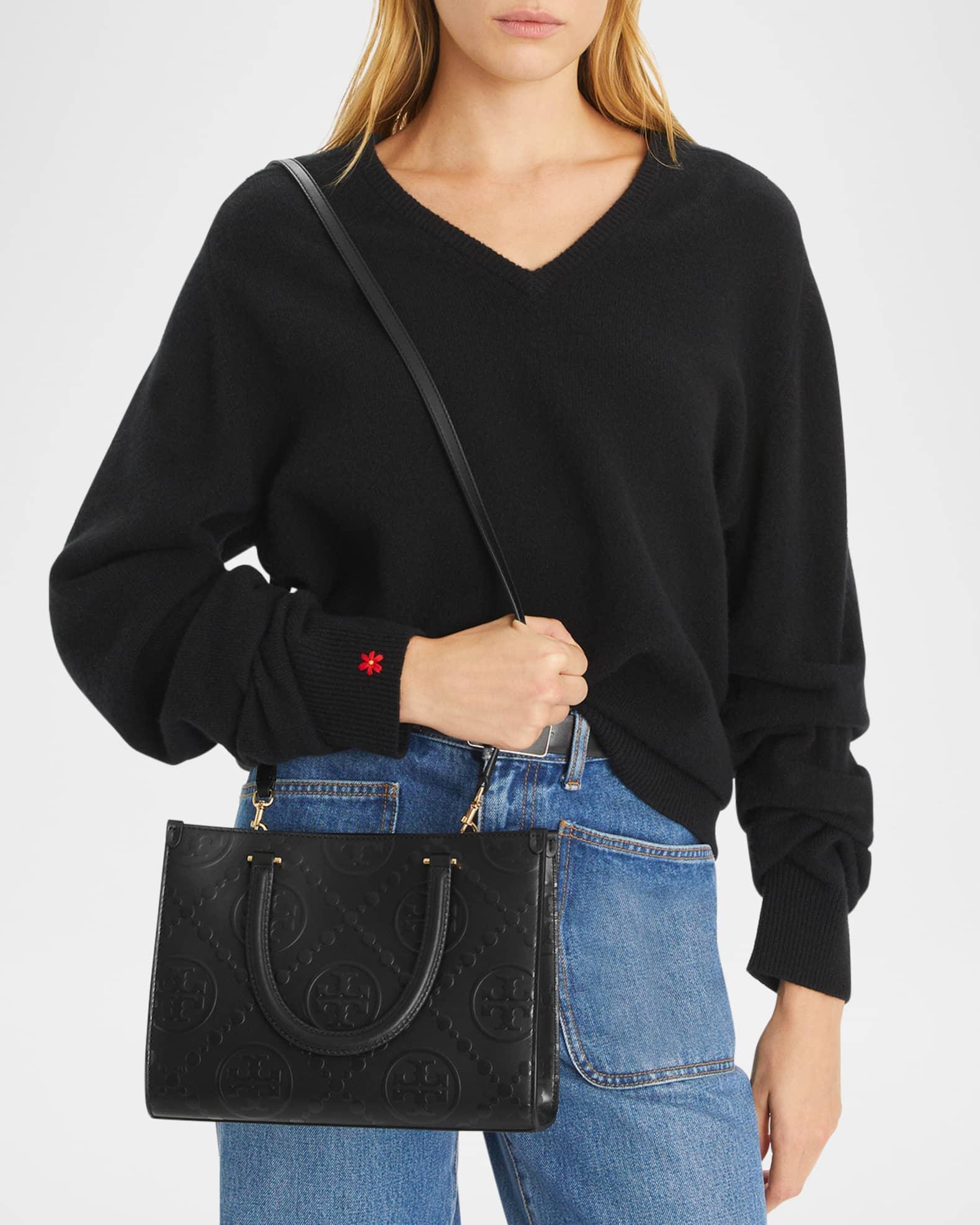 T Monogram Embossed Square Tote Bag Product Image