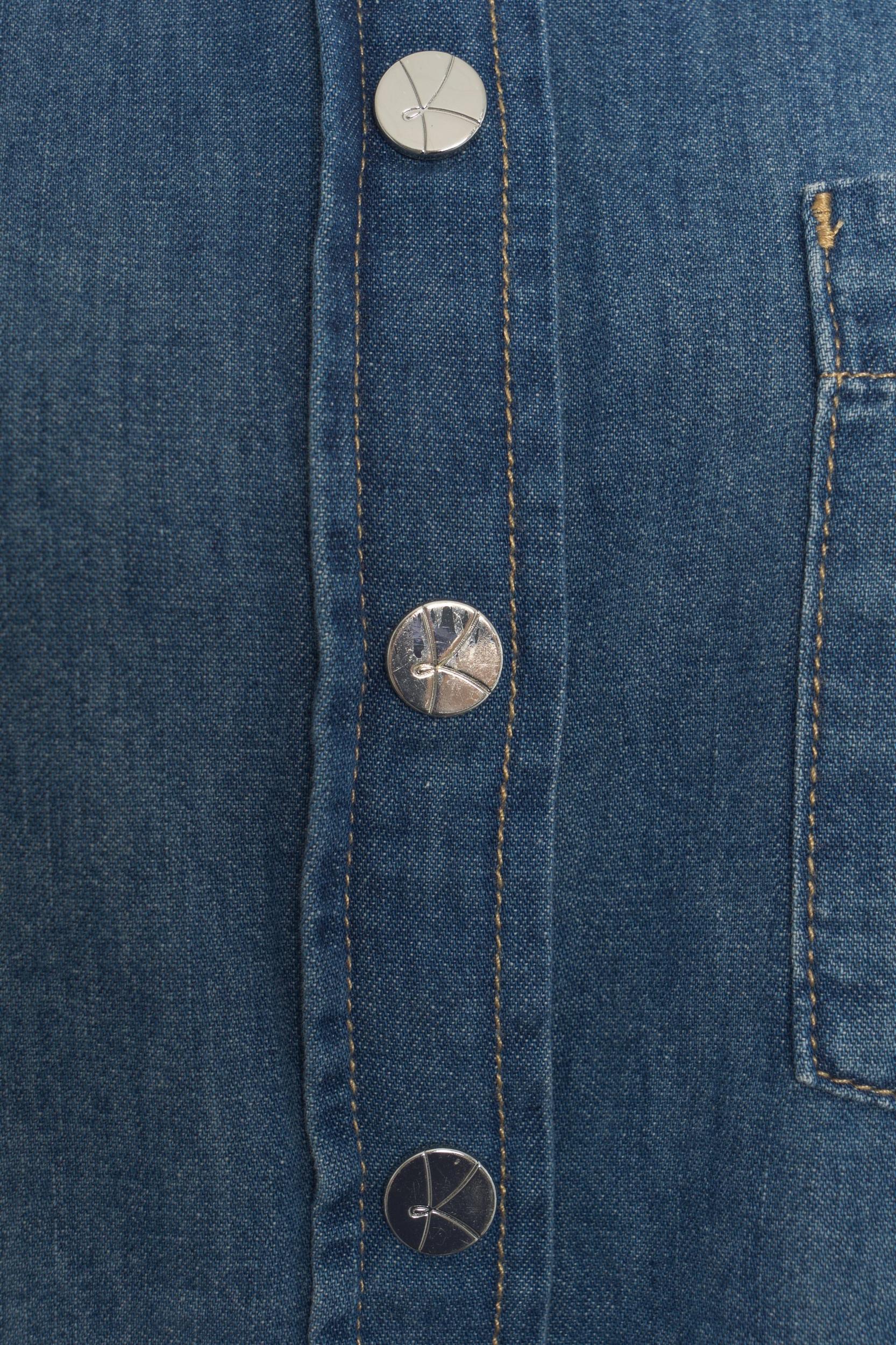 Cropped denim blouse Product Image