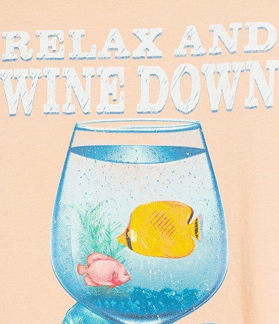 Caribbean Big & Tall Relax and Winedown Short Sleeve Graphic T-Shirt Product Image