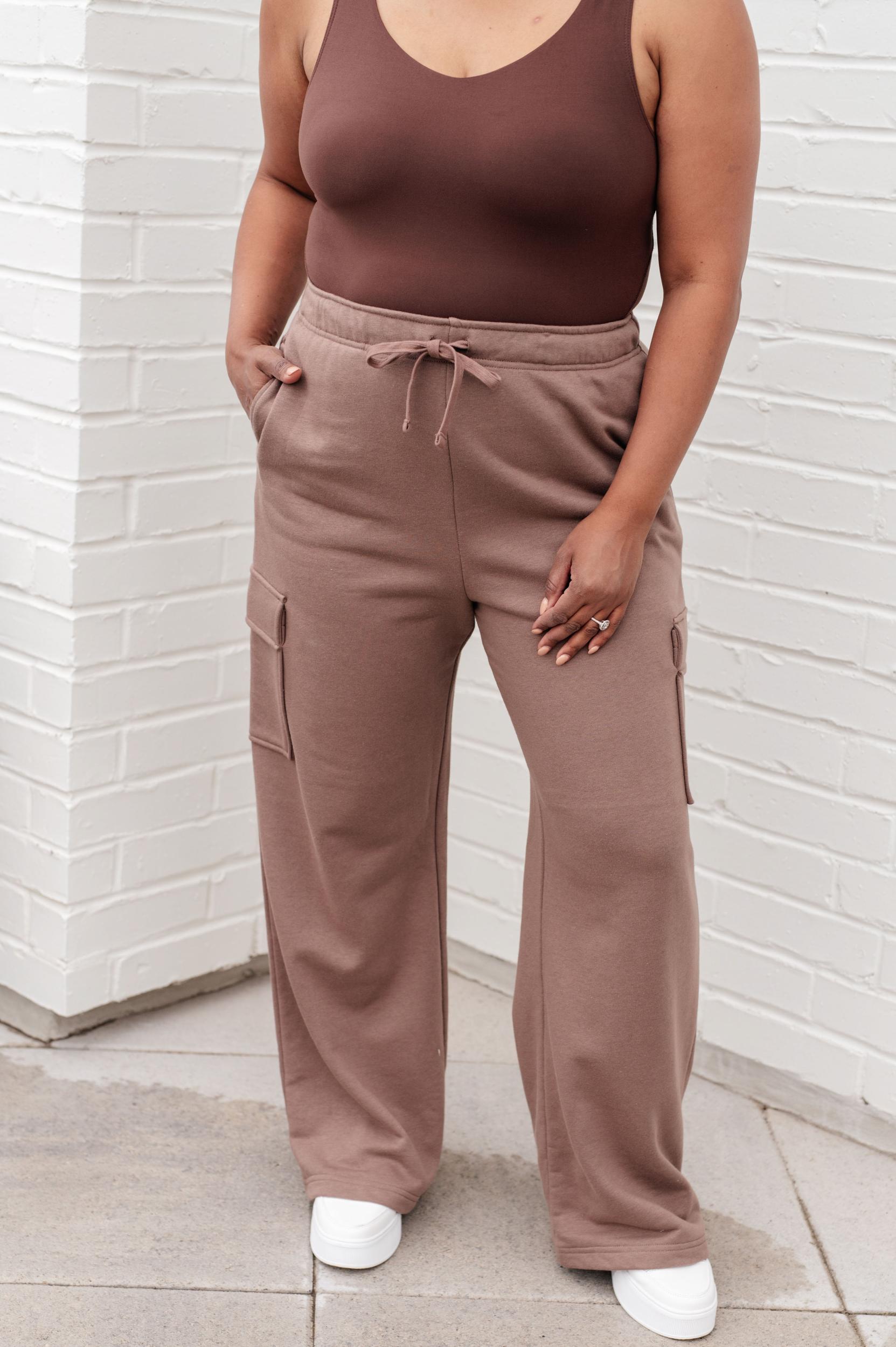 Chase the Pace Wide Leg Bottom in Taupe Product Image