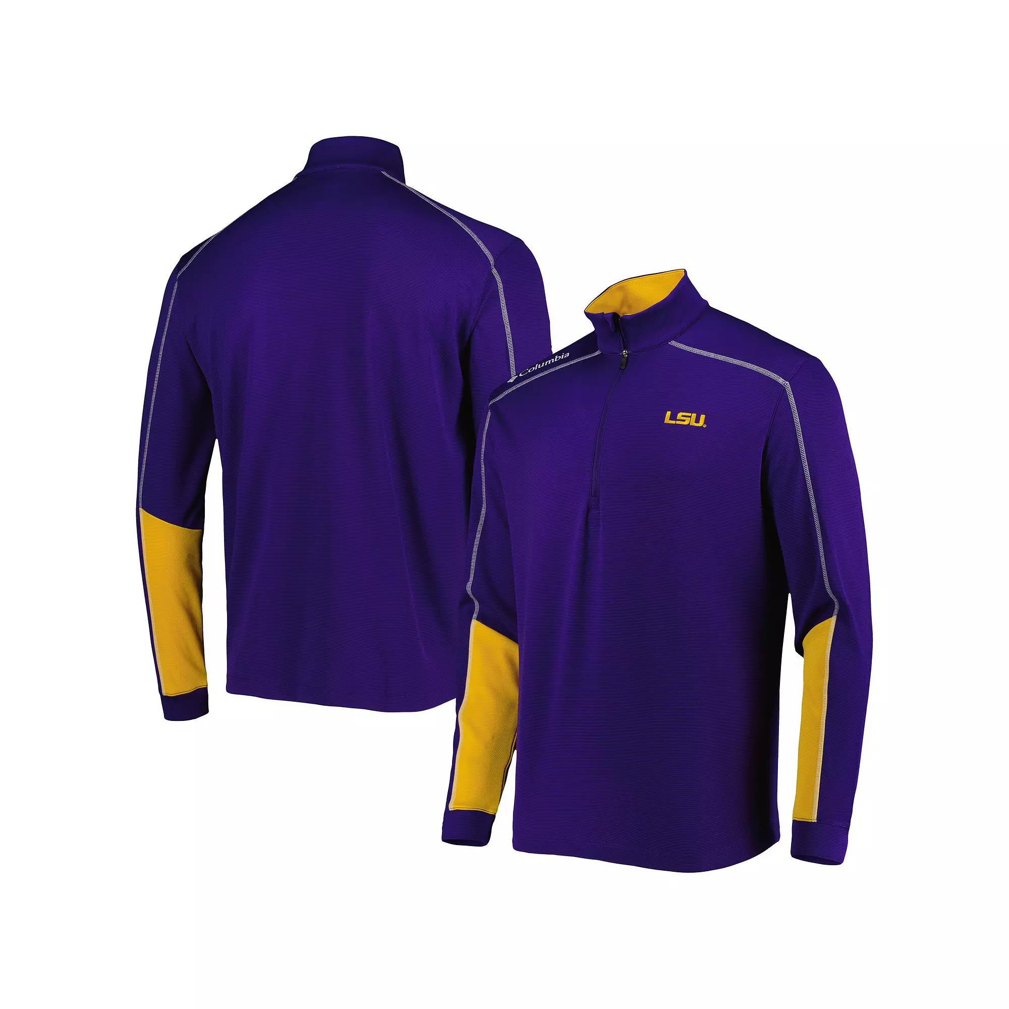 Men's Columbia Purple LSU Tigers Shotgun 2.0 Omni-Wick Quarter-Zip Jacket,  Product Image