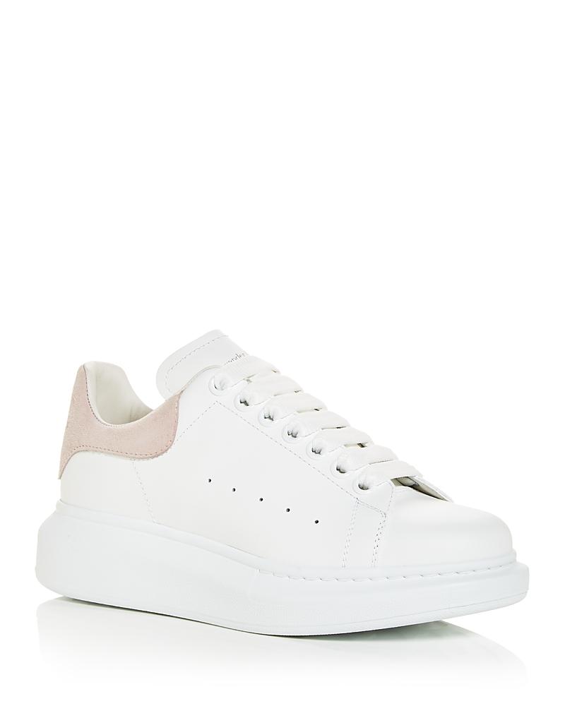 Womens Oversized Embossed Logo Colorblocked Suede Sneakers Product Image