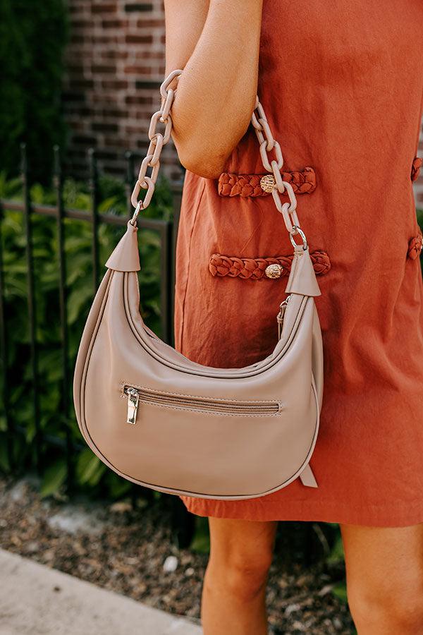 Feeling Fab Faux Leather Tote in Taupe Product Image