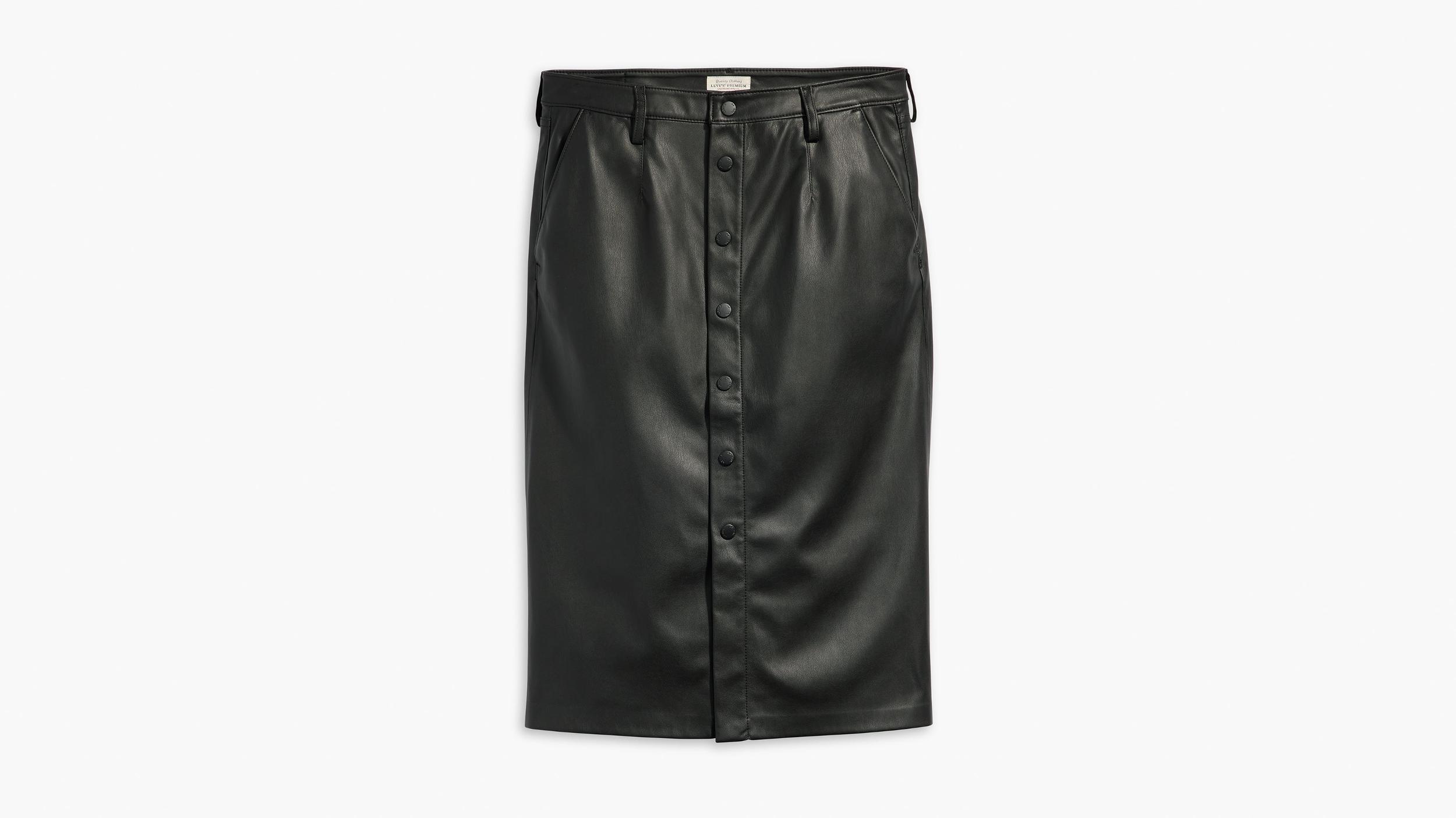 Faux Leather Icon Pencil Skirt Product Image