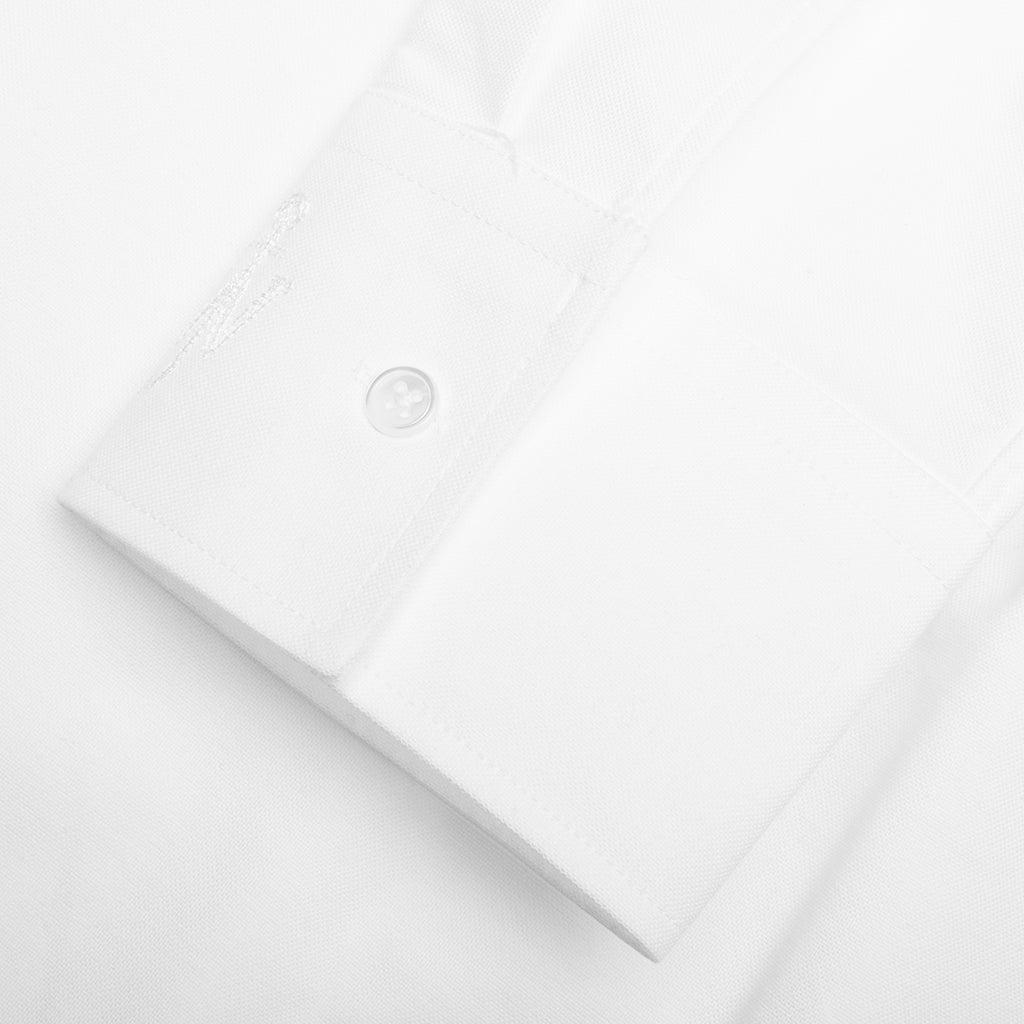 Classic Fit Cotton Oxford Shirt - White Male Product Image