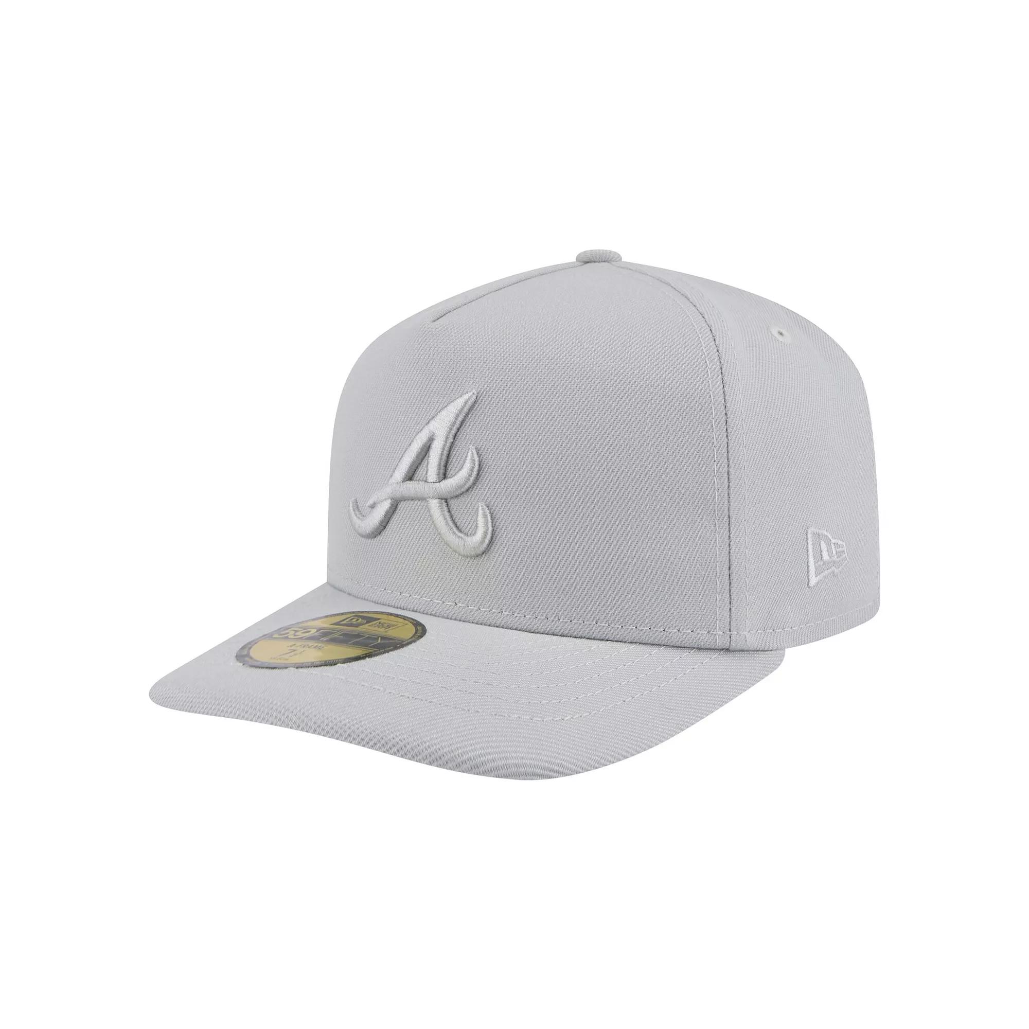 Men's New Era  Gray Atlanta Braves Colorpack 59FIFTY Fitted Hat, Size: 7 1/8, Grey Product Image
