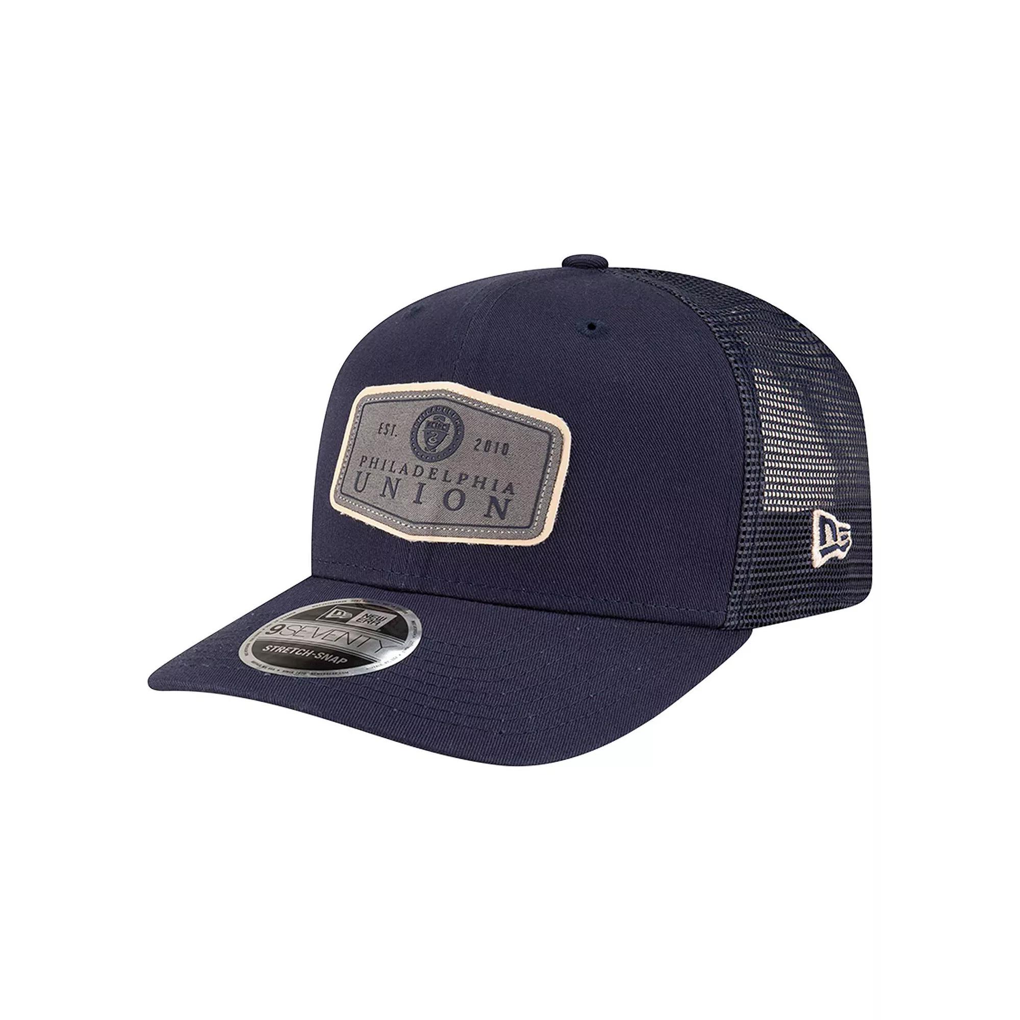 Men's New Era Navy Philadelphia Union Labeled 9SEVENTY Trucker Stretch-Snap Adjustable Hat, Uni Blue Product Image