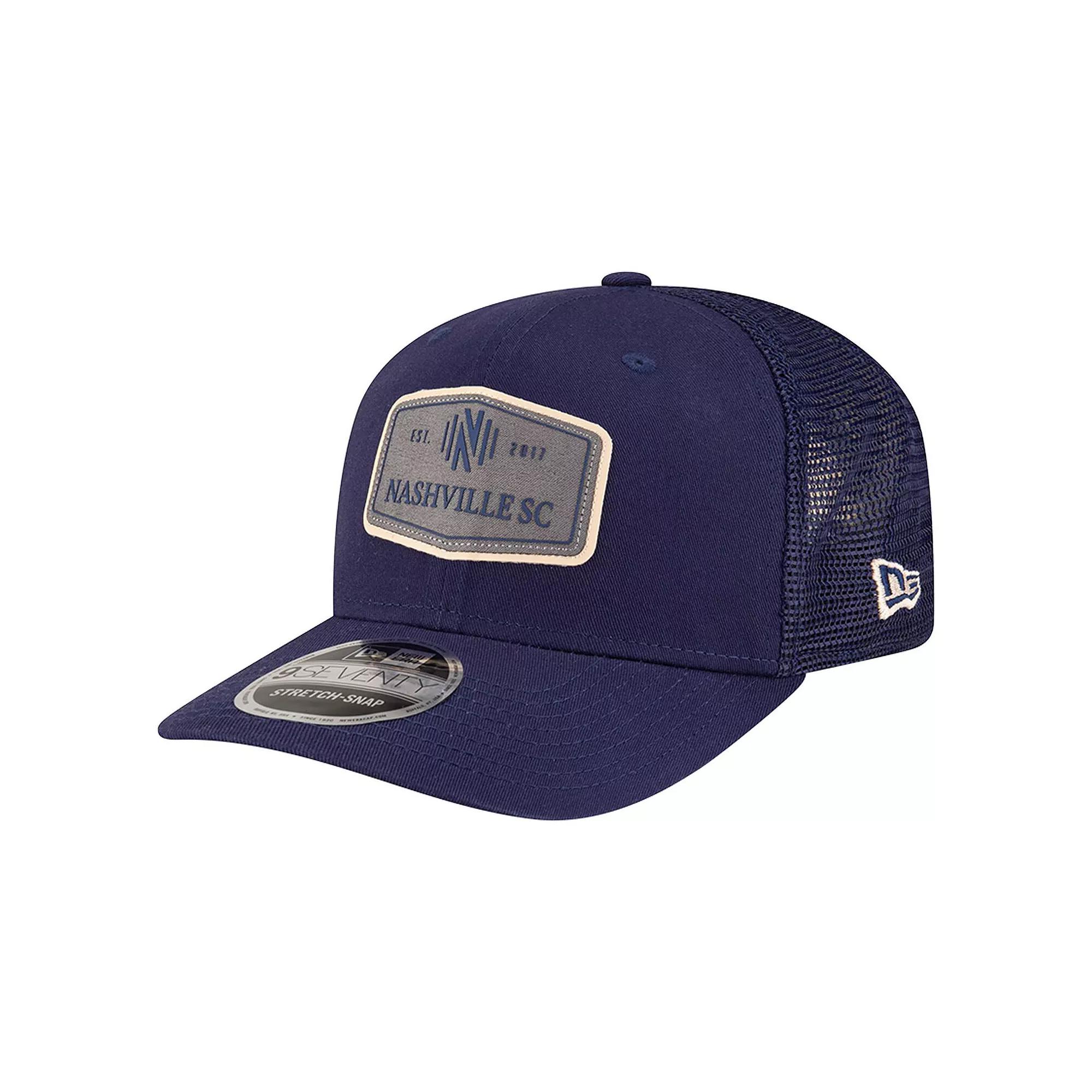 Men's New Era Navy Nashville SC Labeled 9SEVENTY Trucker Stretch-Snap Adjustable Hat, Mls Blue Product Image