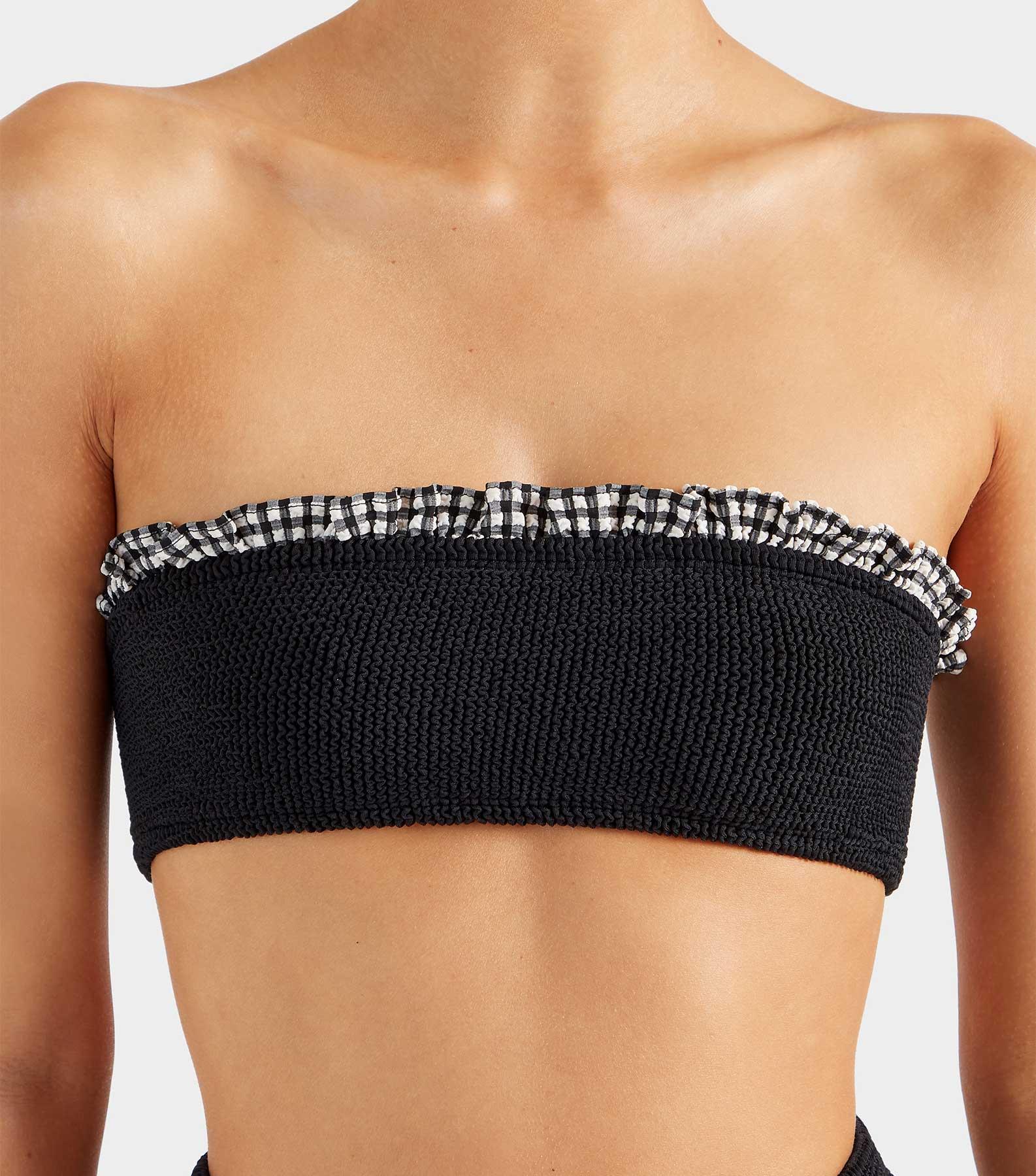 Peggy Bikini - Black Gingham Product Image