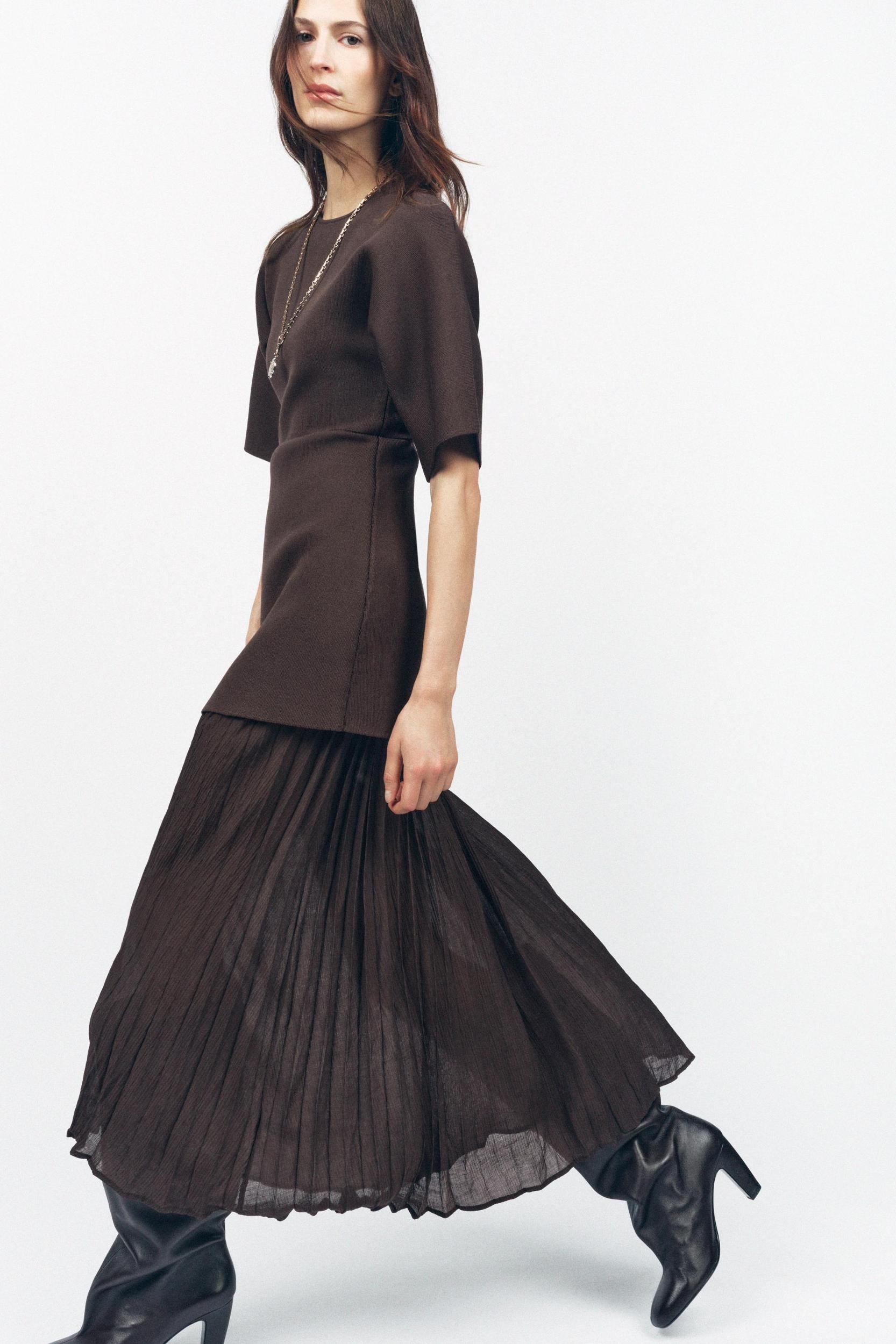 PLEATED COMBINATION DRESS Product Image