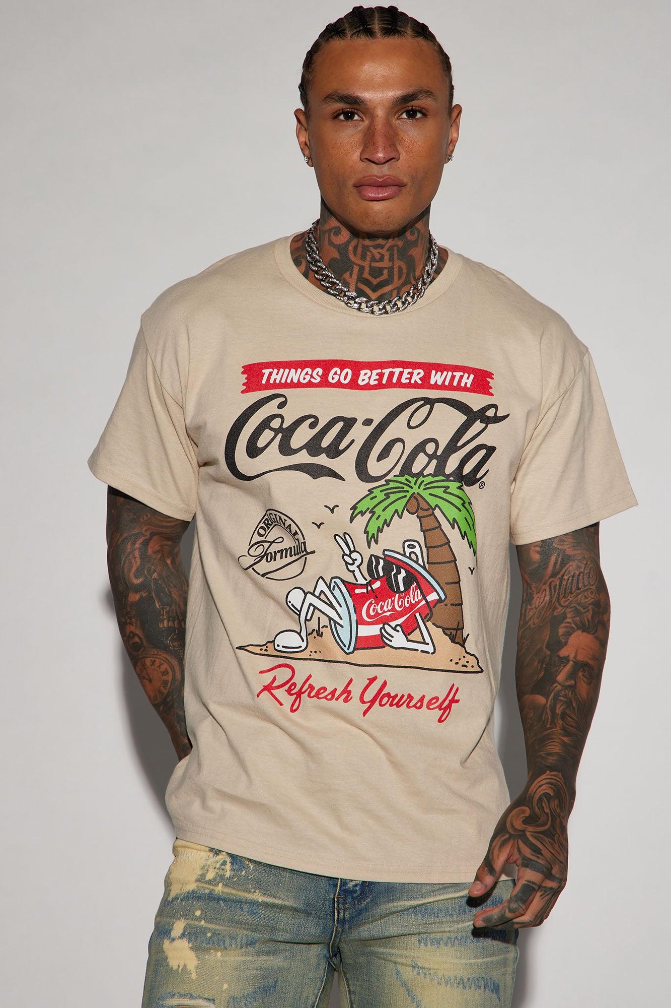 Coca Cola Island Chillin Short Sleeve Tee - Sand Product Image