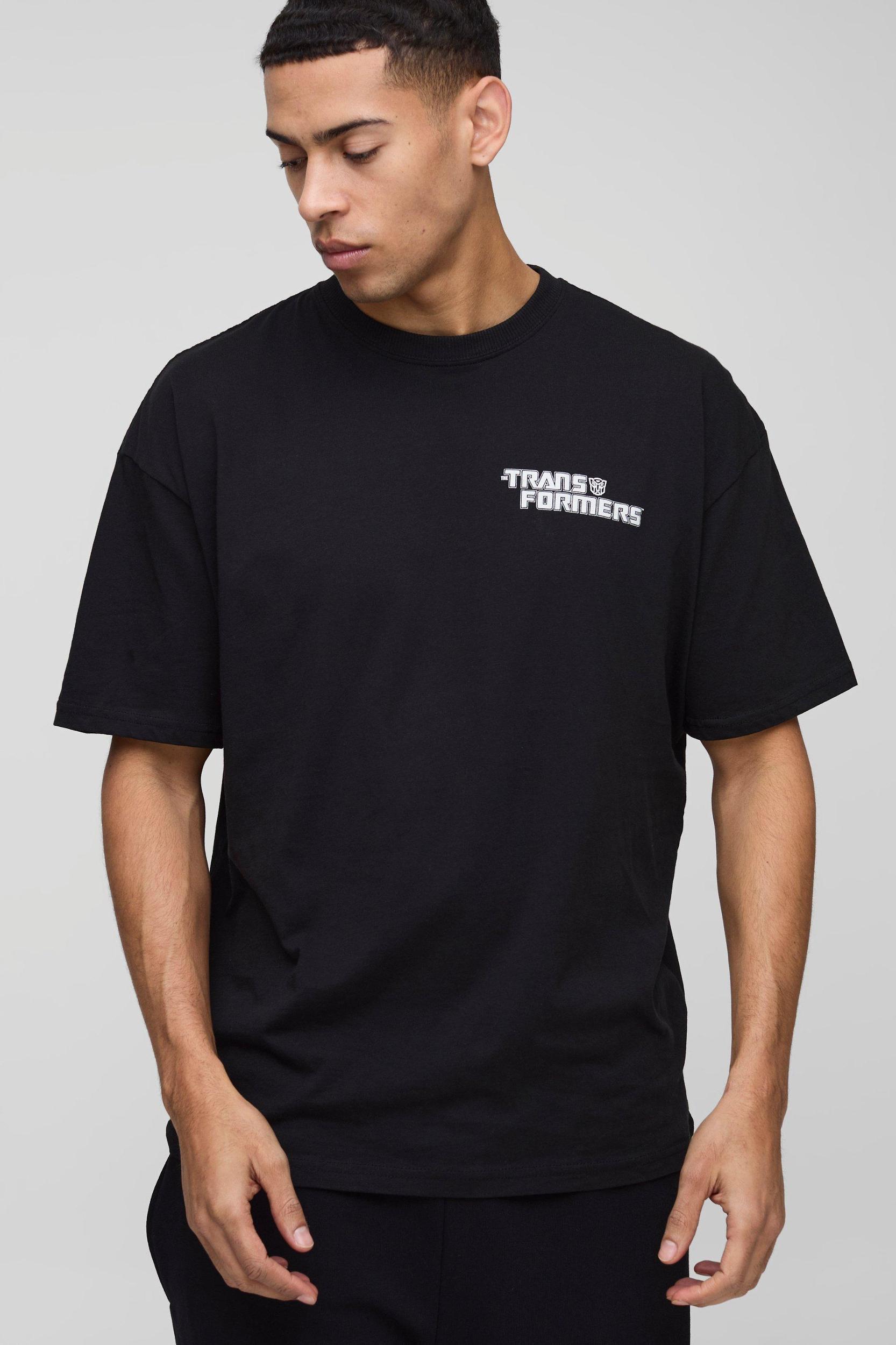 Oversized Transformers License T-Shirt | boohooMAN USA Product Image