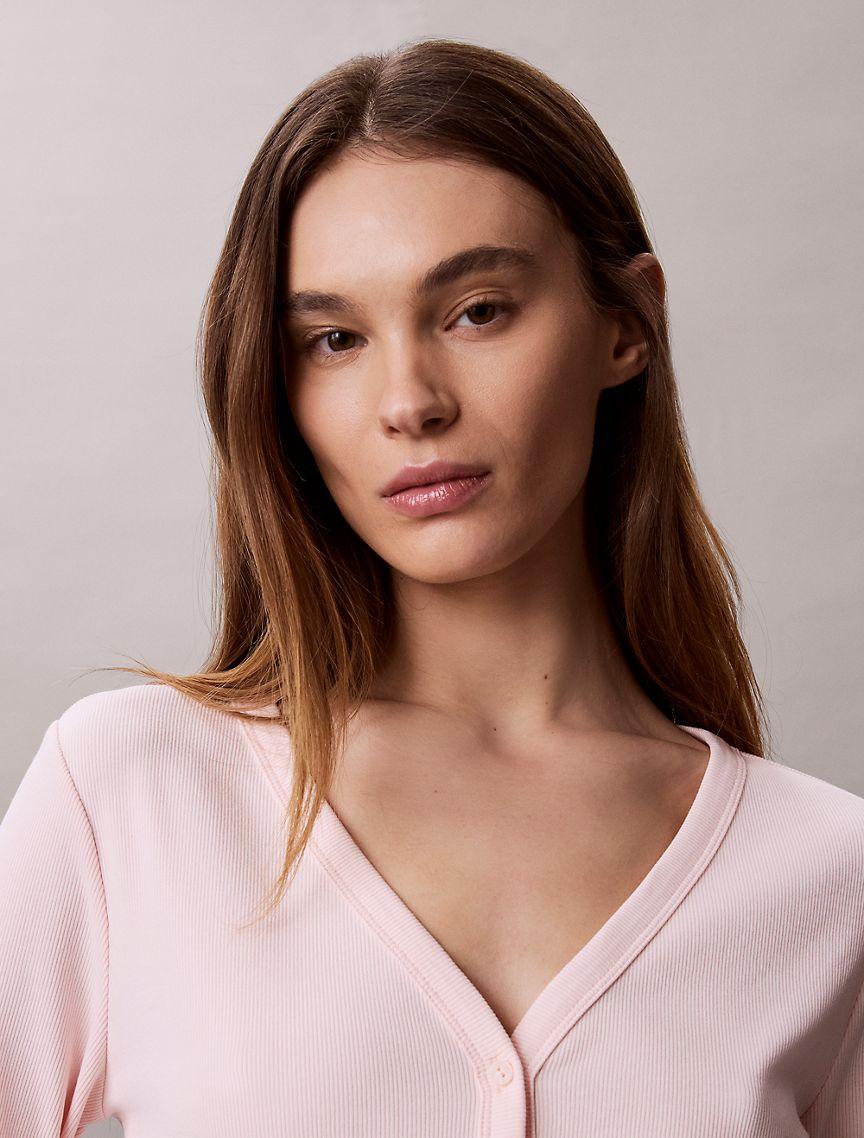 Woven Monologo Fine Rib Slim Cardigan Product Image