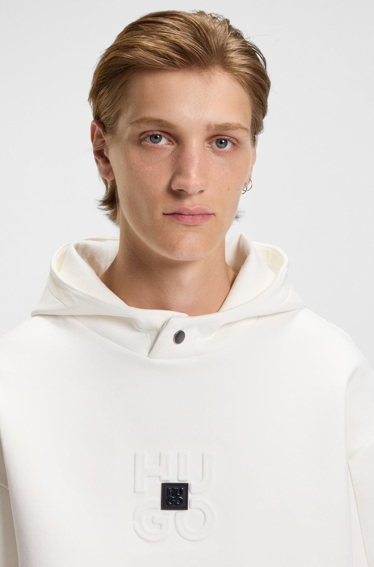 Interlock hoodie with stacked logos Product Image