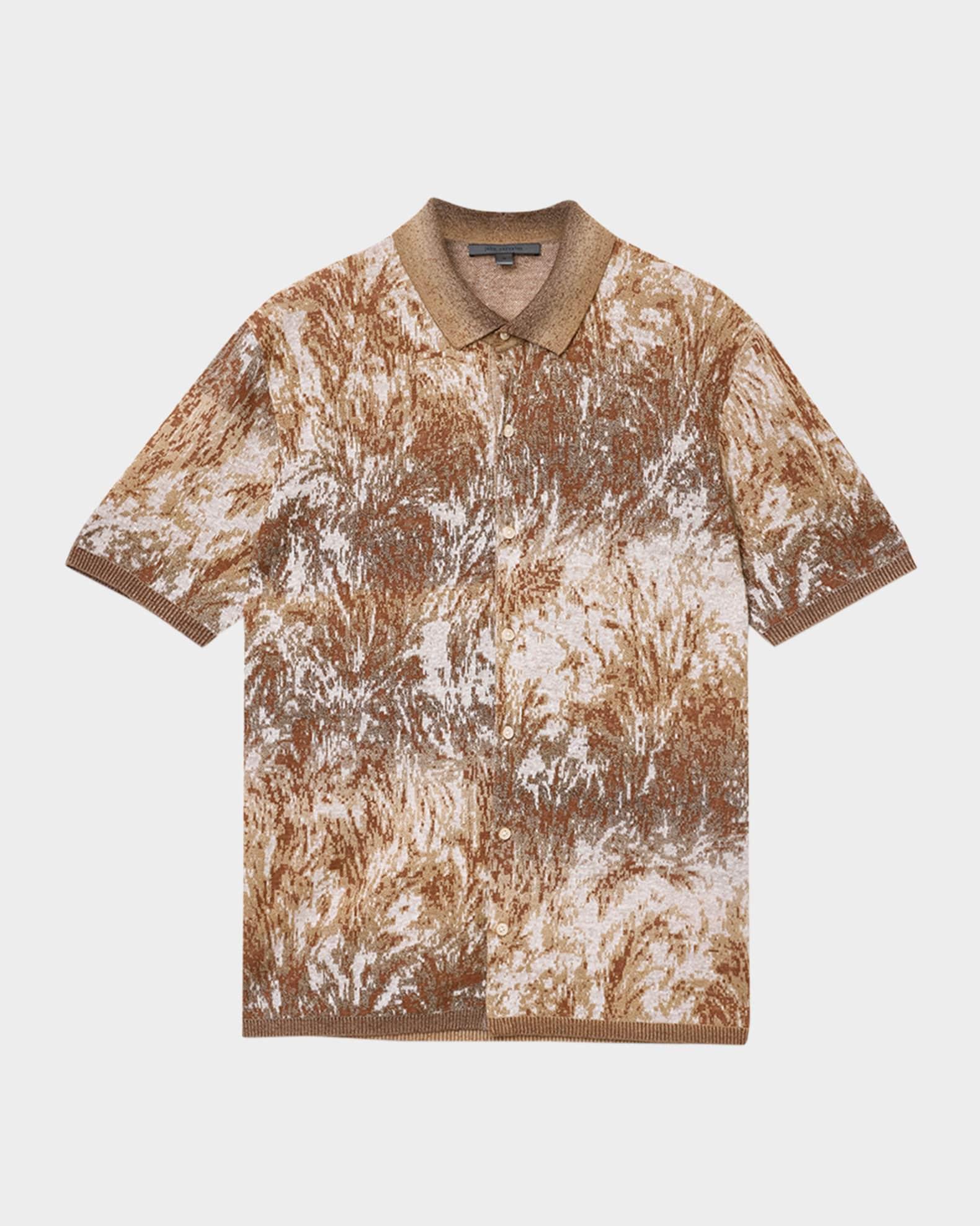 Men's Demonte Palm Jacquard Short-Sleeve Shirt Product Image