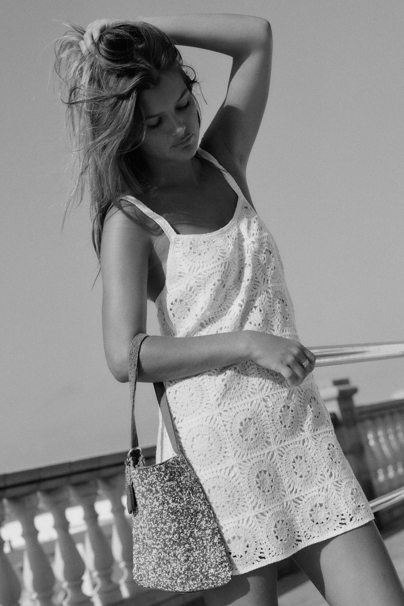 FANTASY BEADED MINI BUCKET BAG Product Image