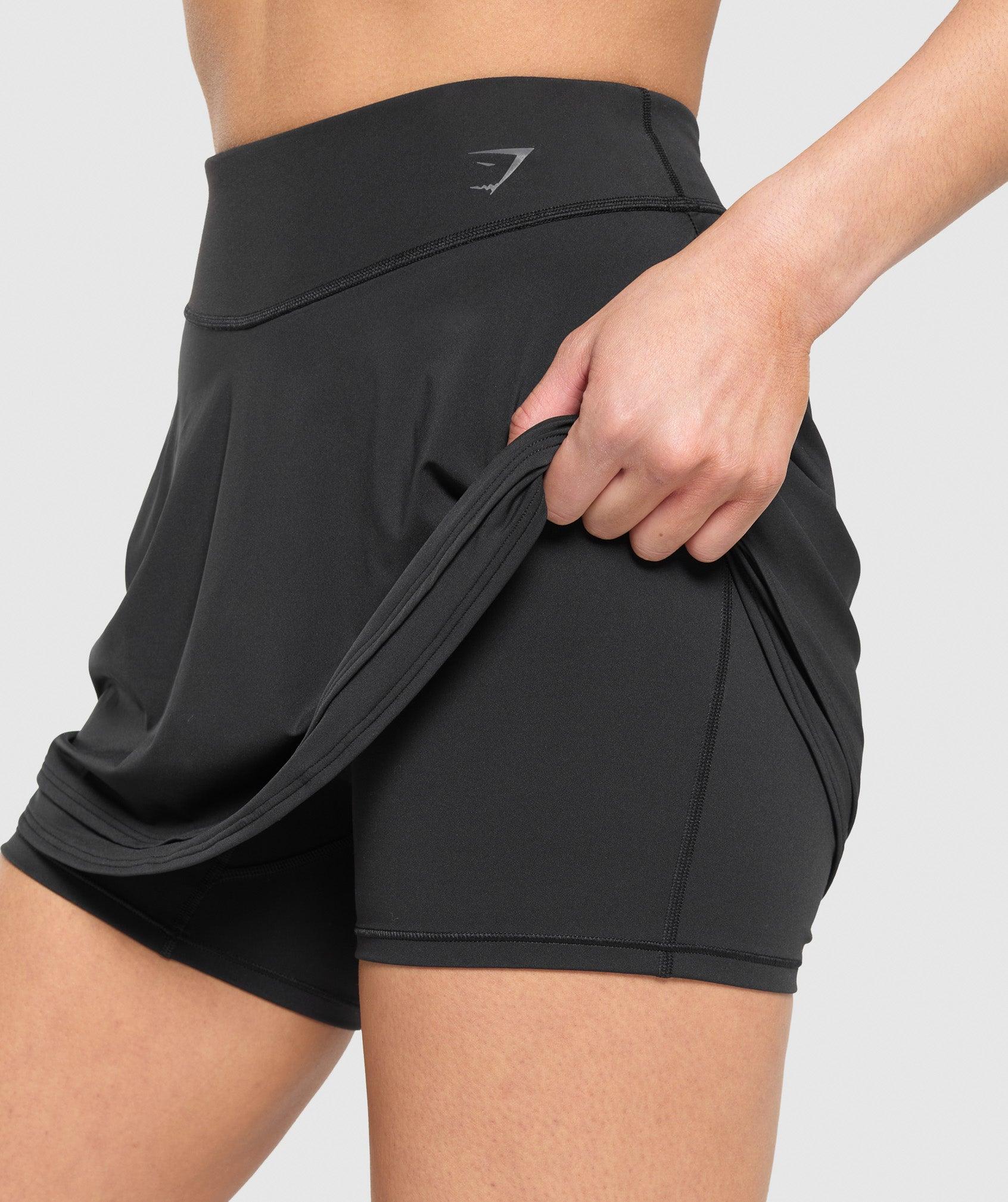 Gymshark Ruched Skort - Black Female Product Image
