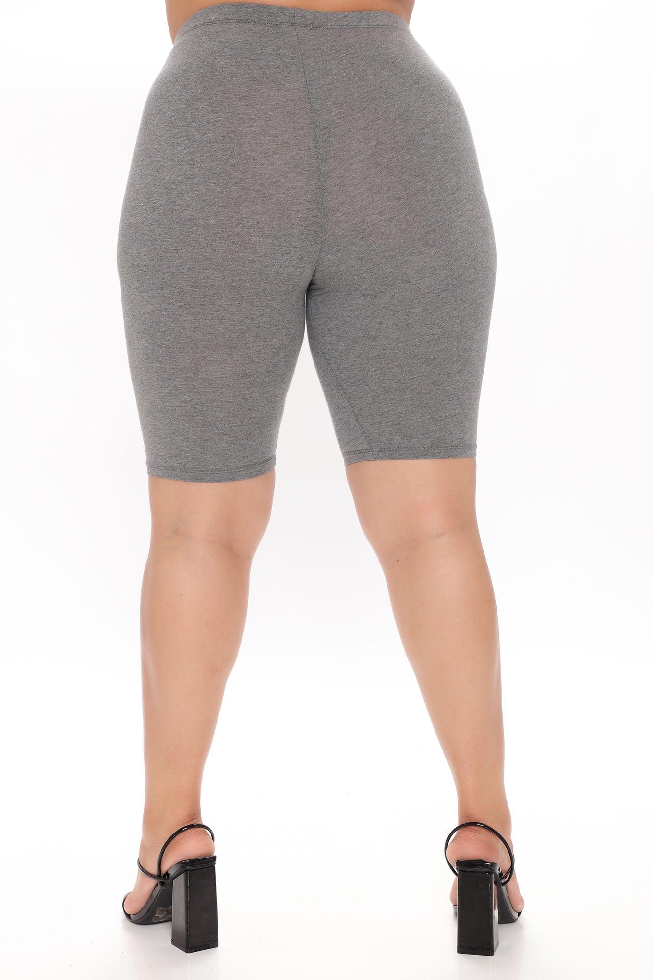 Natalee Biker Shorts - Grey Product Image