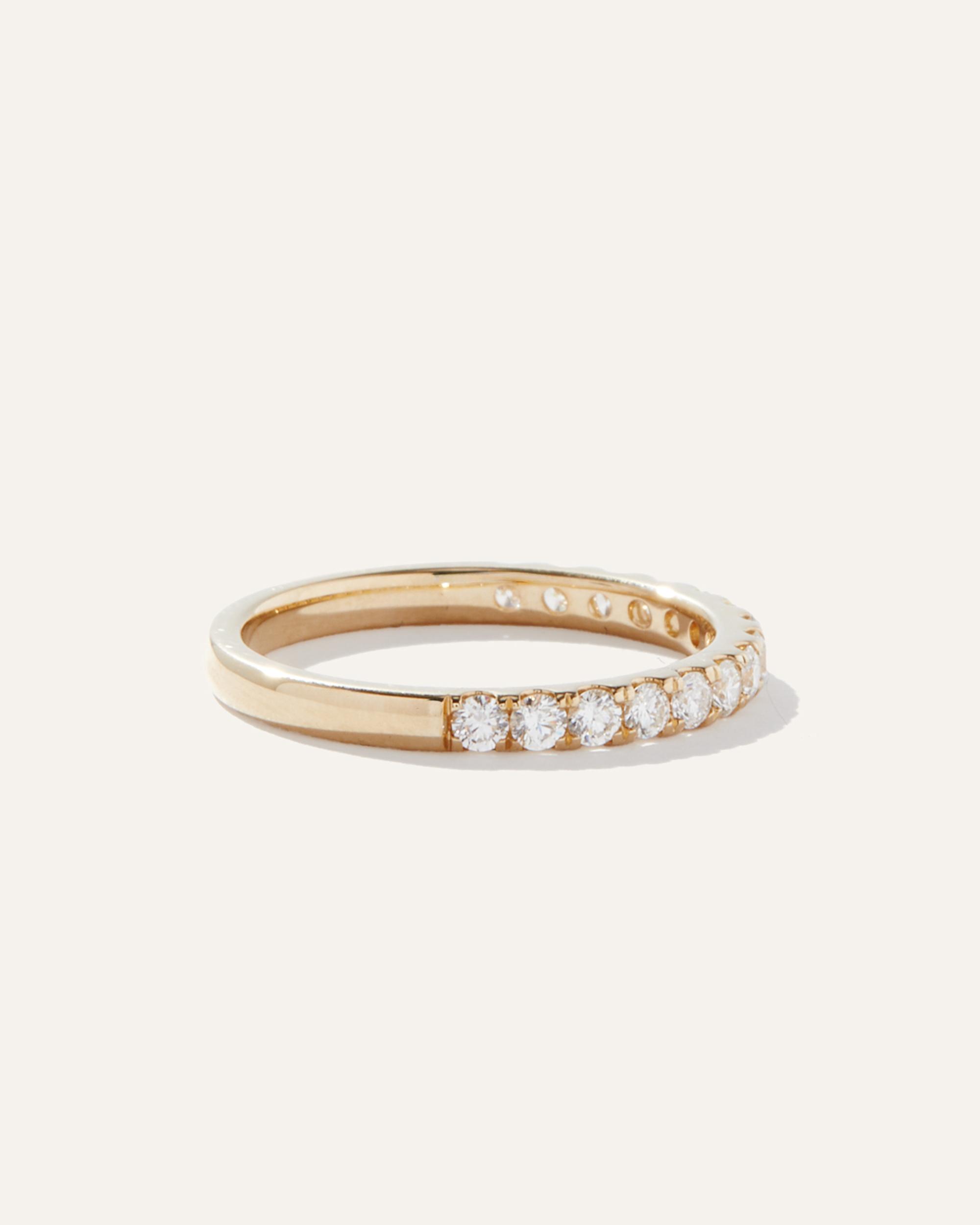 Quince | Women's Diamond Pave Halfway Band Rings Product Image