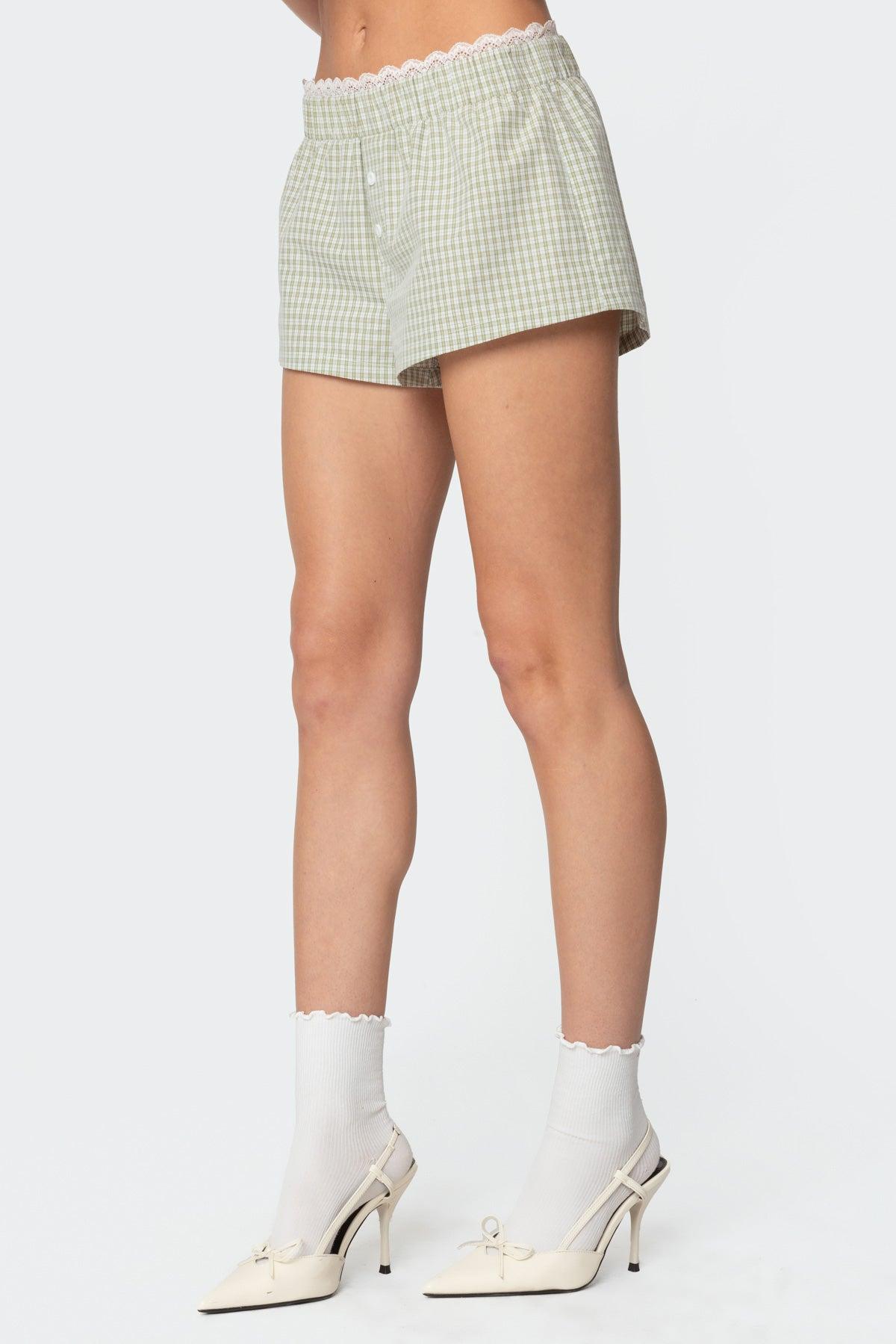 Lenorah Gingham Boxer Shorts Product Image