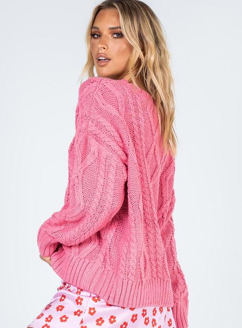 Anaya Oversized Sweater Pink Product Image
