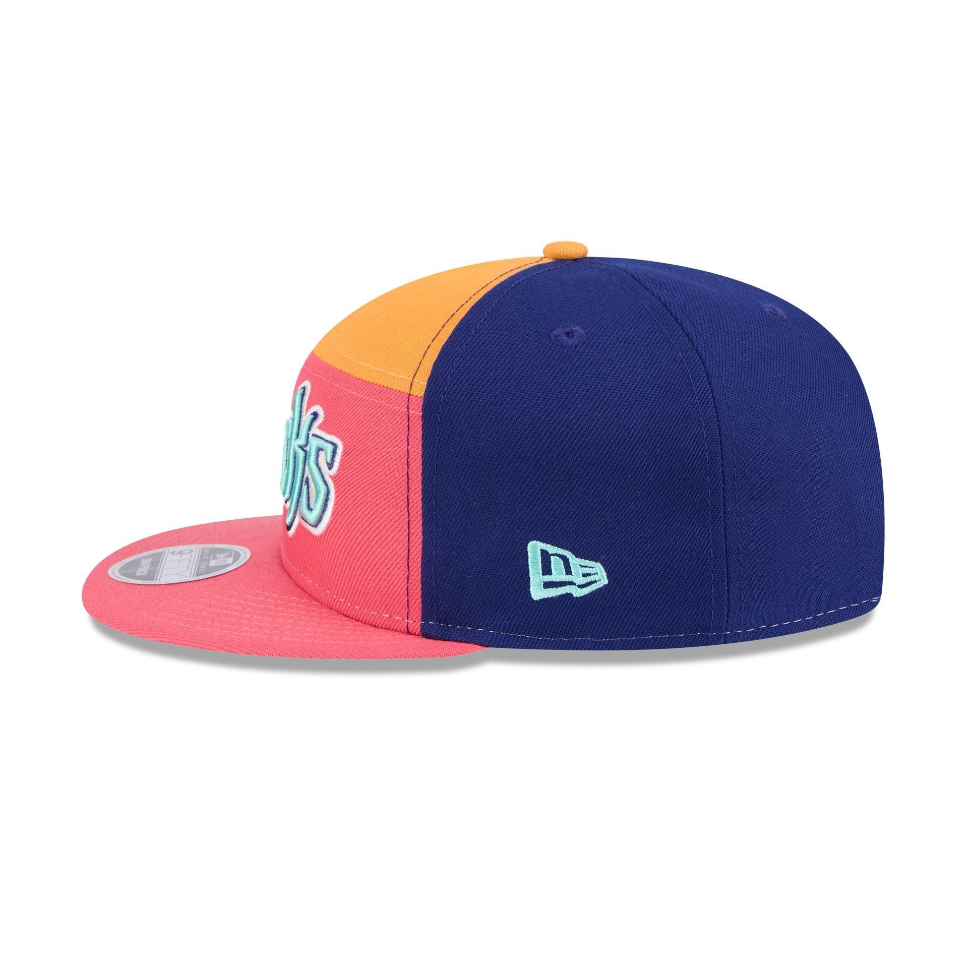 Arizona Diamondbacks Coral Split Panel 9FIFTY Snapback Hat Male Product Image