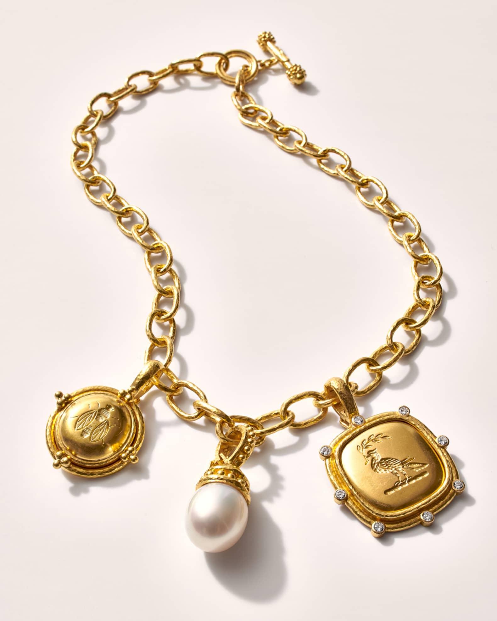 19K Gold Dove with Branch Pendant Product Image