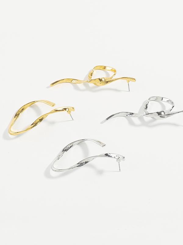 Normcore Geometric Solid Color Drop Earrings Product Image