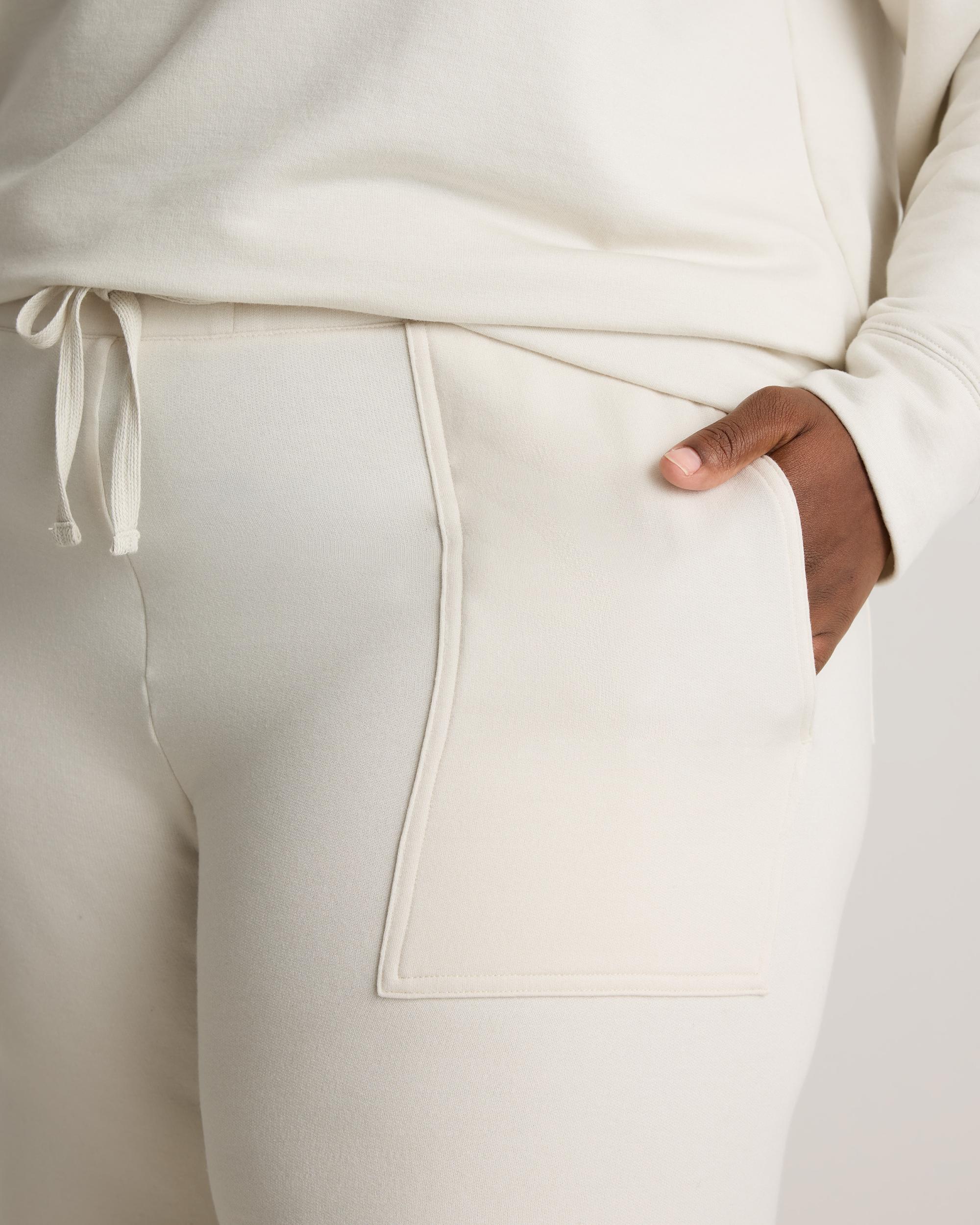 Quince | Women's SuperSoft Fleece Cropped Wide Leg Pants Lenzing Modal Product Image