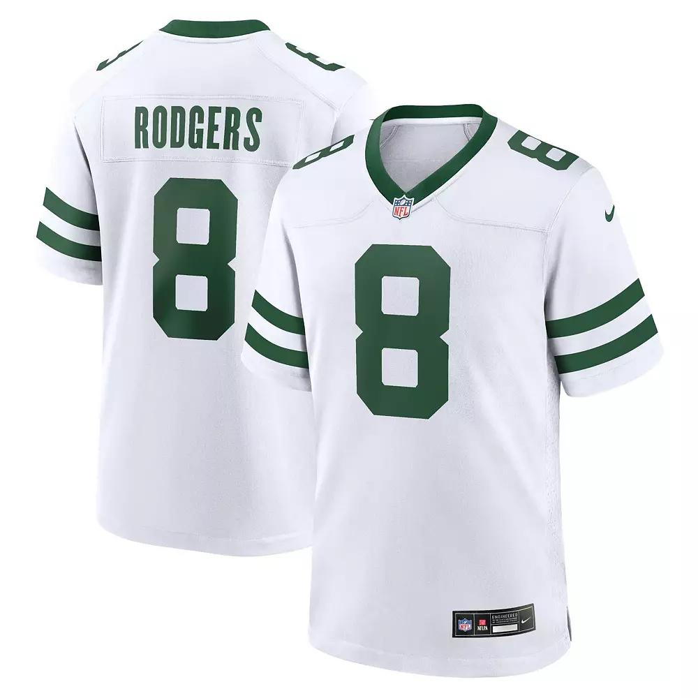 Men's Nike Aaron Rodgers Legacy White New York Jets Game Jersey, Size: Medium Product Image