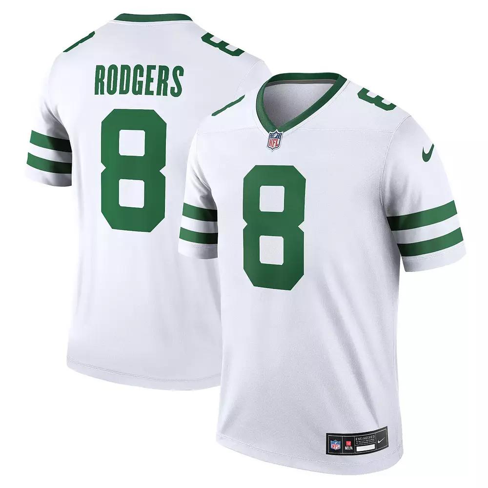 Men's Nike Aaron Rodgers Spotlight Legacy White New York Jets Legend Player Jersey, Size: Medium Product Image