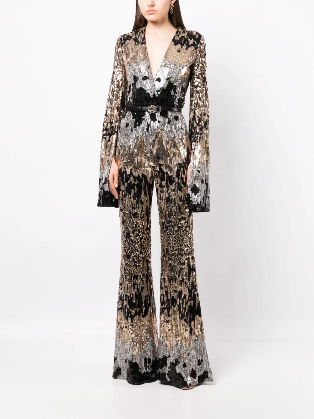 sequin-embellished tulle jumpsuit  Product Image