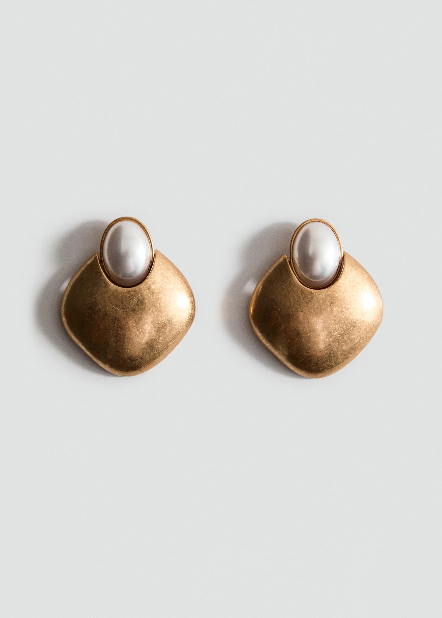 Combined pearl earrings - Women | MANGO USA Product Image